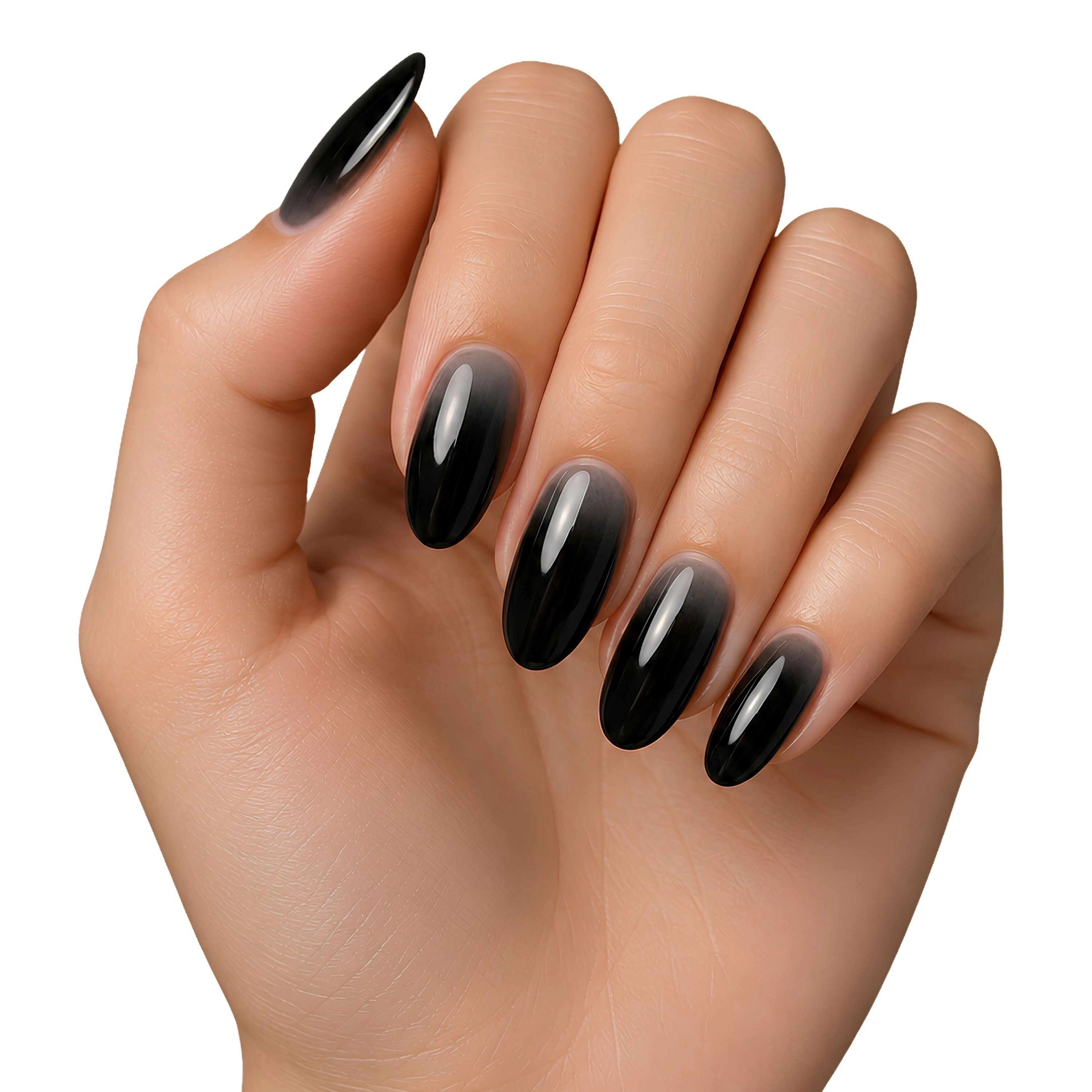 XPNail Women's Nail Polish Strips Gradient Black 16ct