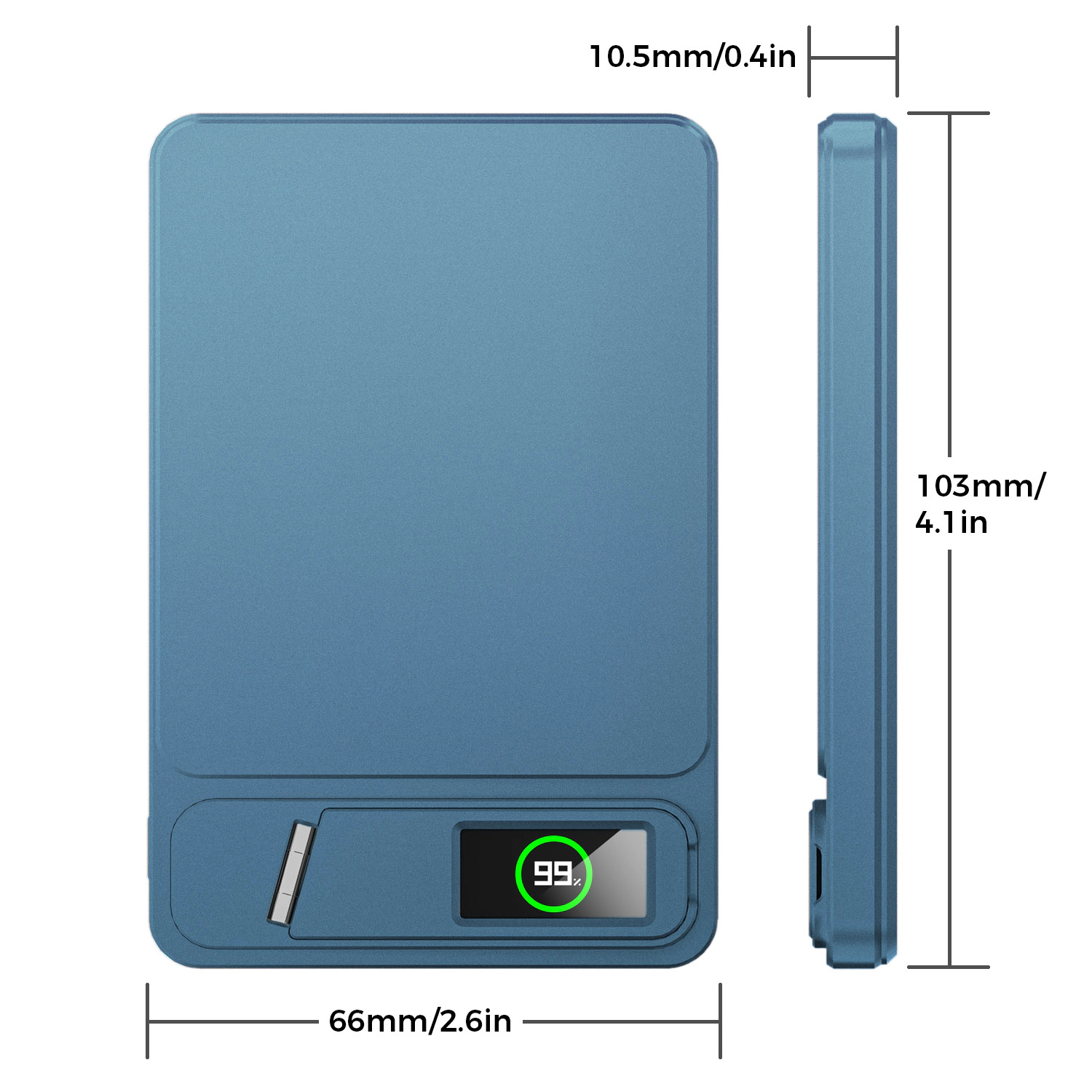 Alpha Digital 5,000mAh, Ultra-Thin, Magnetic Wireless Charging, Phone Stand - Power Bank