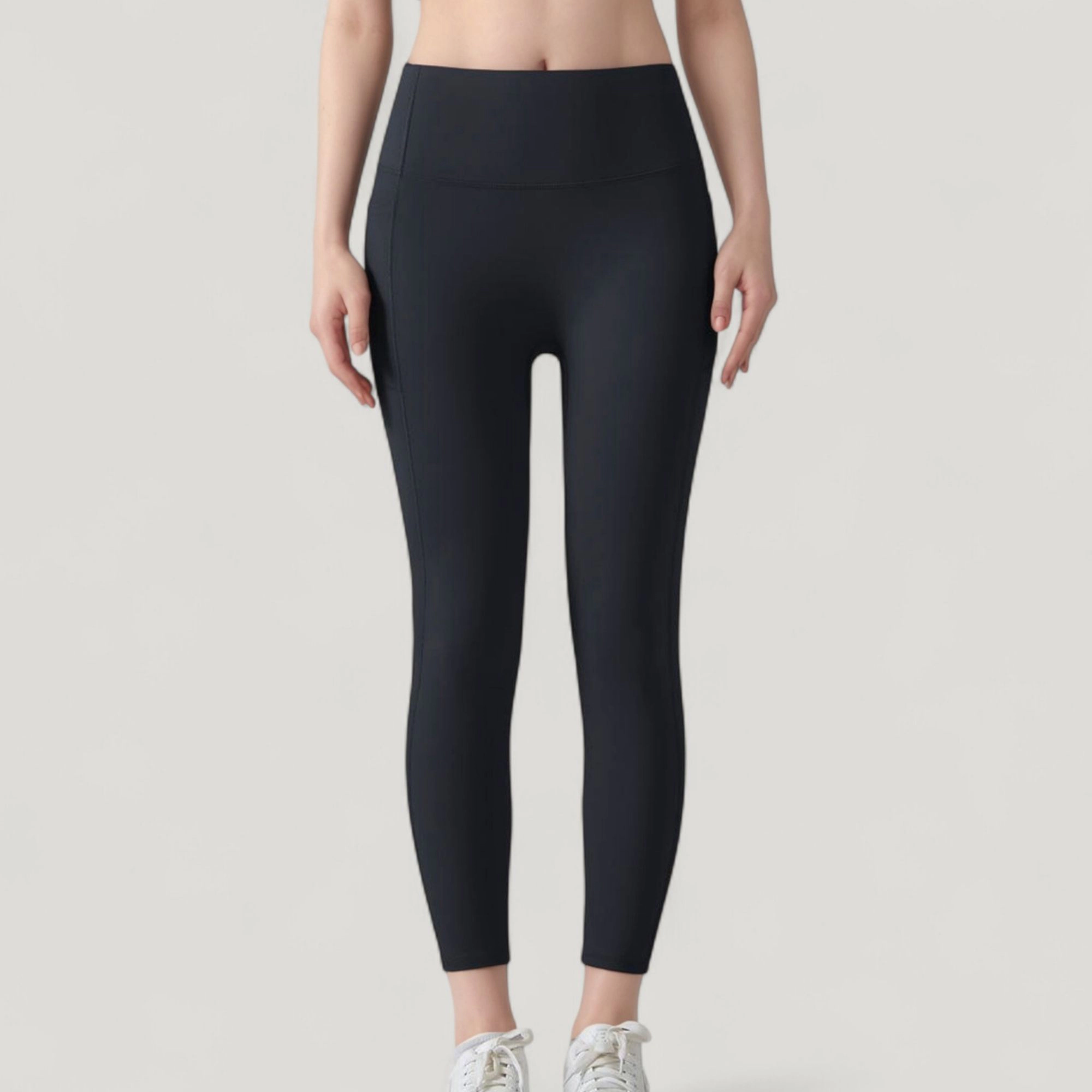 Anna-Kaci Active Women's High Waist Leggings with Side Pockets and Seamless Fitted Design for Casual Wear