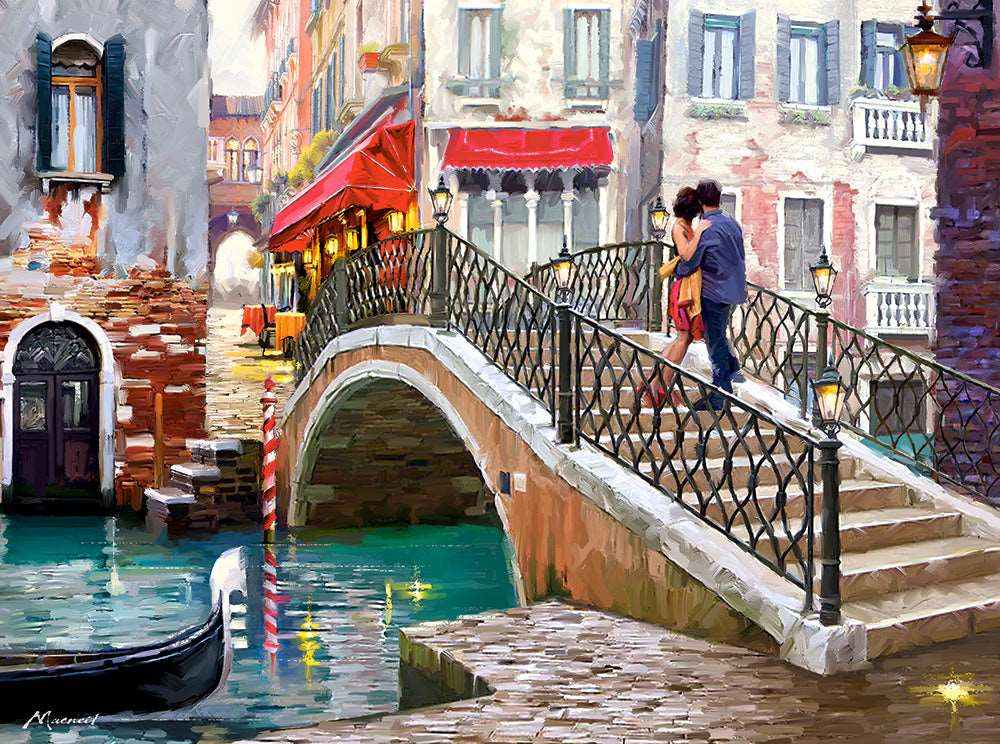 CASTORLAND 2000 Piece Jigsaw Puzzles, Venice Bridge, Venetian canals, Venice Italy Puzzle, Gondola Puzzle, C-200559-2