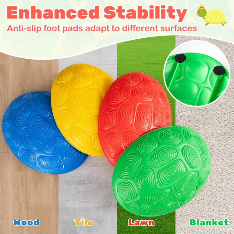 Hivvago Stepping Stones for Kids 8 PCS Non-Slip Toddler Stepping Stones Balance Sensory Toys