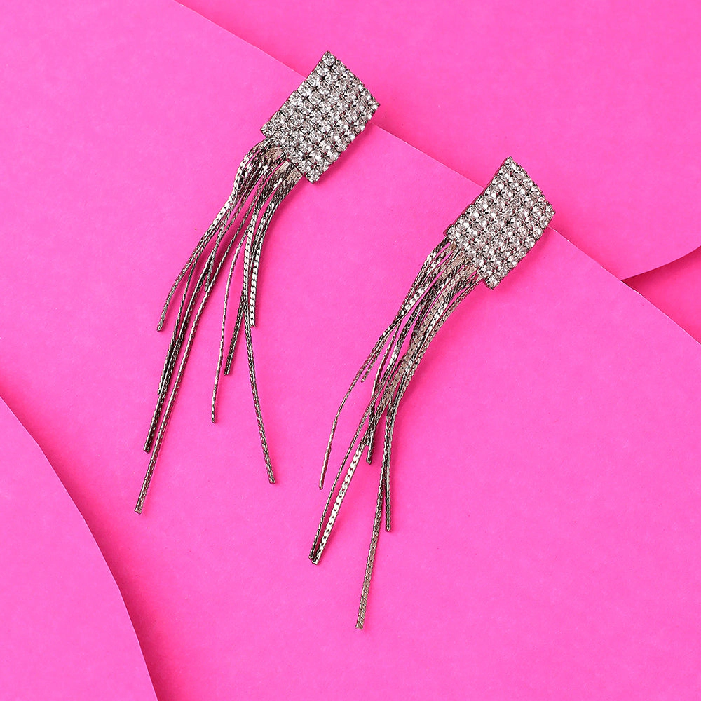 SOHI Women's Bling Drop Earrings