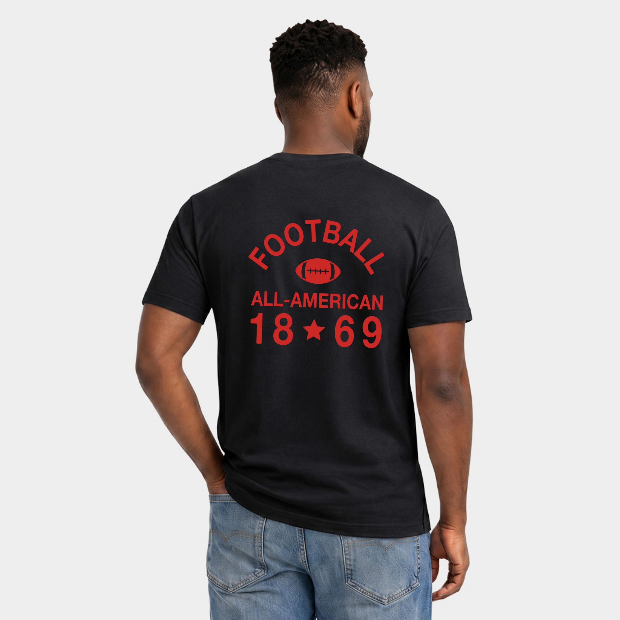 Simply Sage Market - Men's Garment Dyed Graphic T-Shirt All-American Football