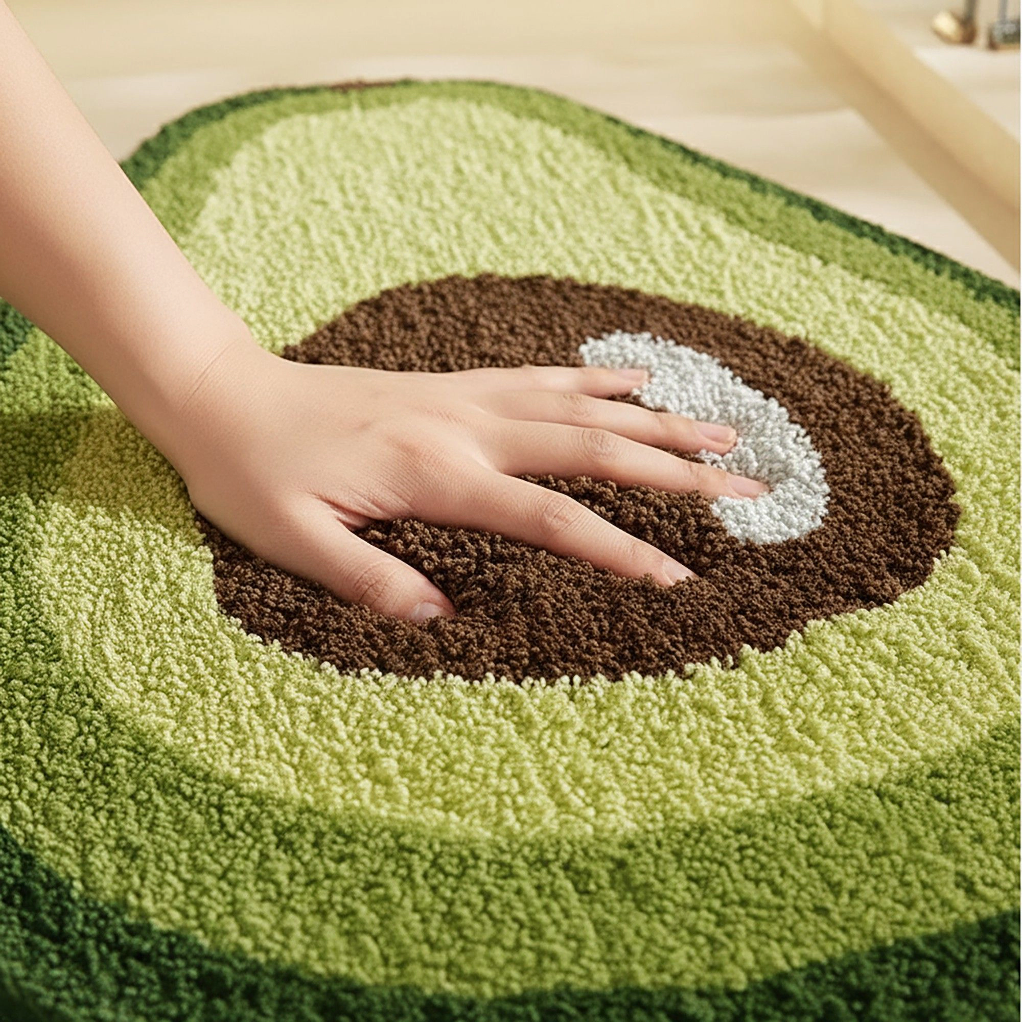 Alilang Unisex Tufted Floor Mat with Fruit Inspired Design Non Slip Backing Soft Plush Decorative Kitchen Bathroom Rug