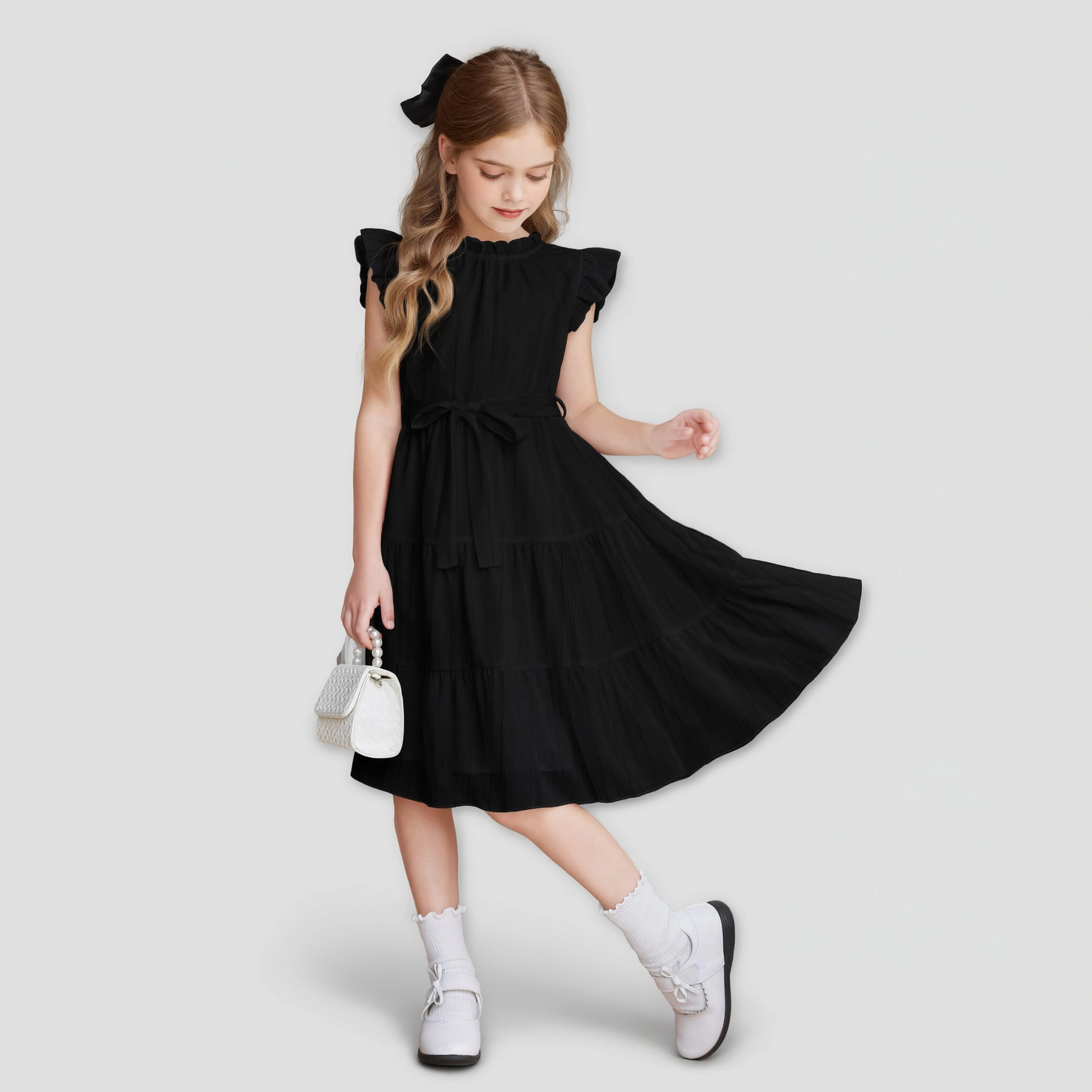 Arshiner Girls Special Occasion Dresses Summer Formal Funeral Elegant Dress