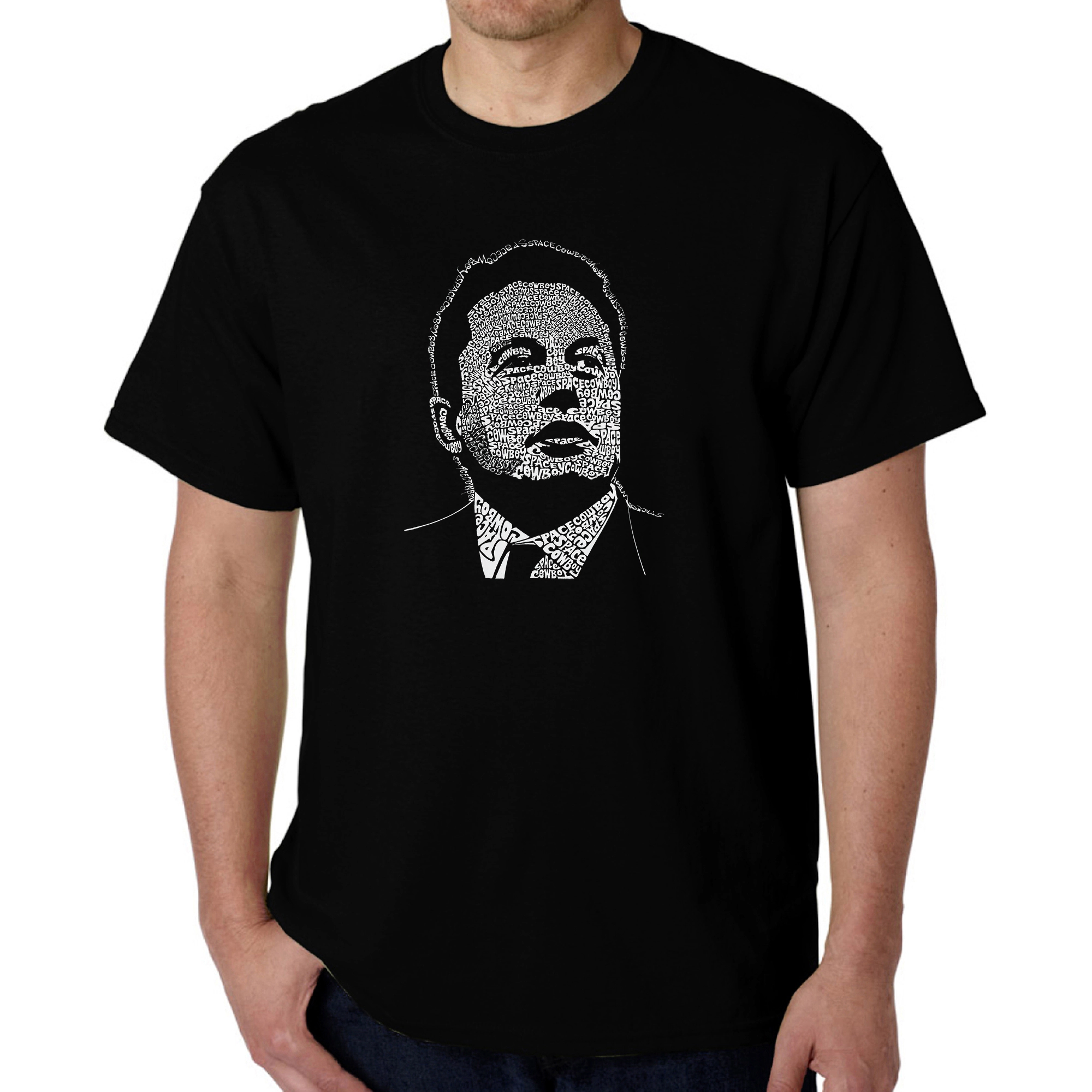 LA Pop Art Men's Elon Musk Word T-Shirt - Regular Fit