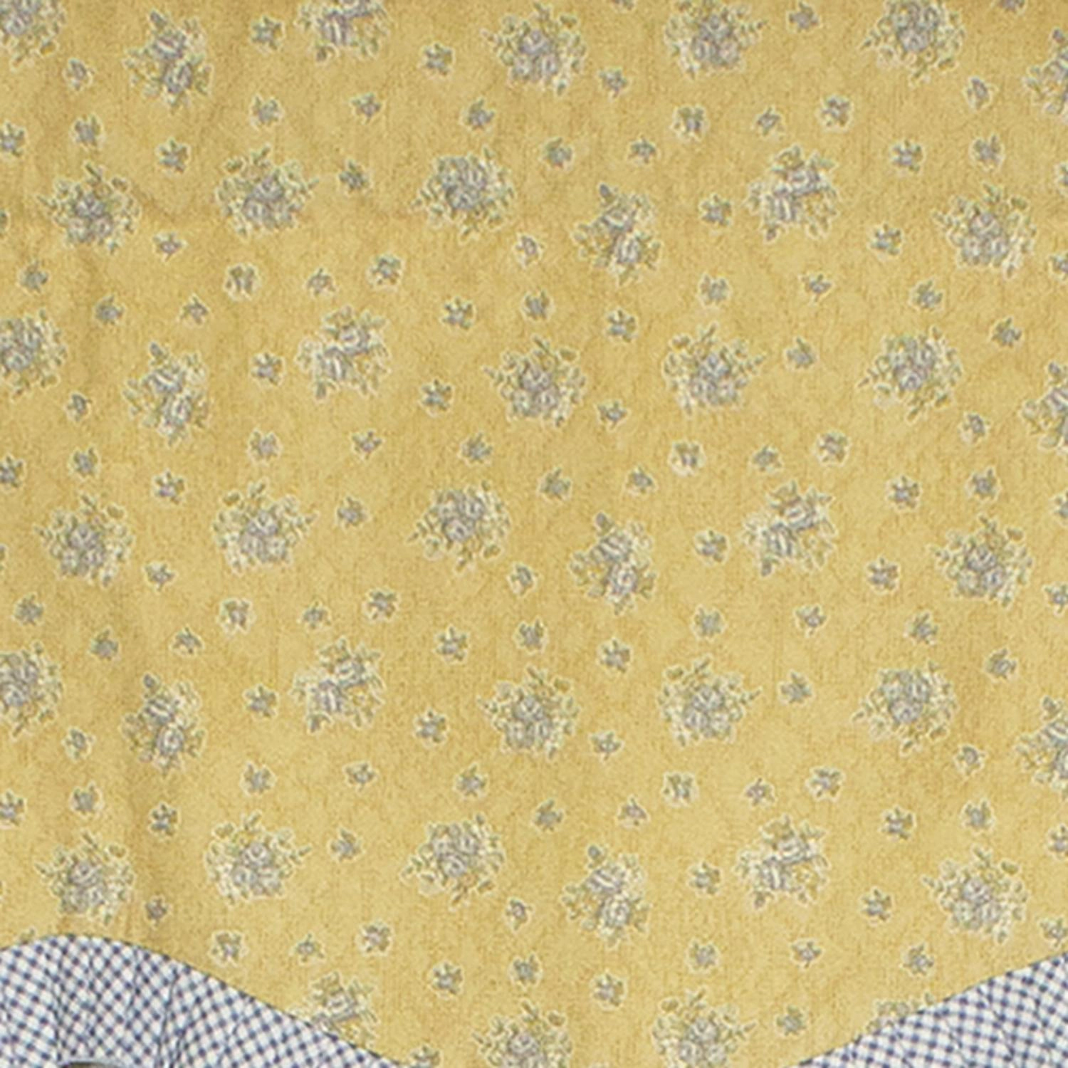 RLF Home Freida Ruffled Provance 100% Cotton with Fully Lined 3" Rod Pocket Valnance for Windows 50" x 15" Cornflower