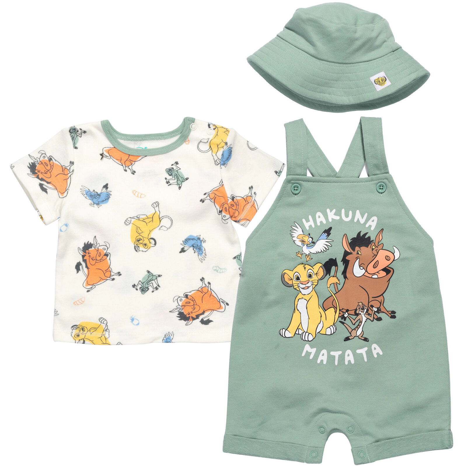 Disney Baby Boys' Tee and Shortall Set with Bucket Hat