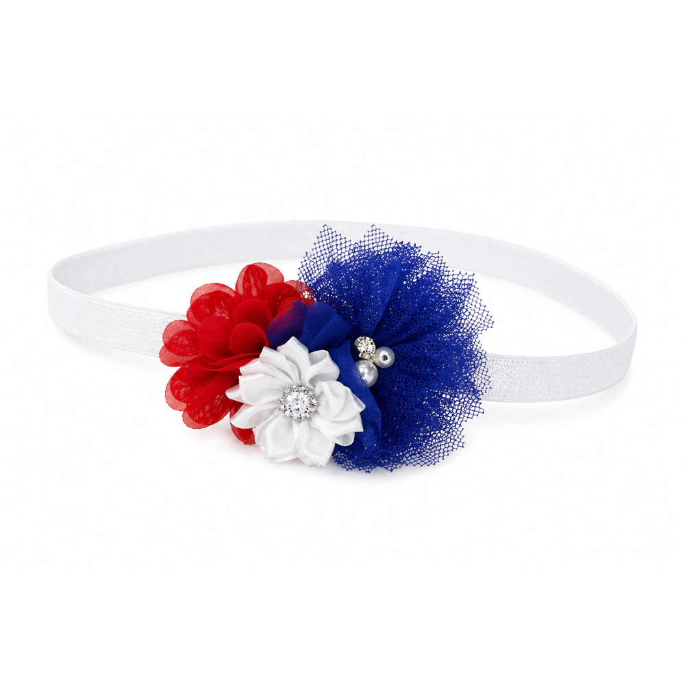 Laurenza's Baby Girls Gem Patriotic Headband