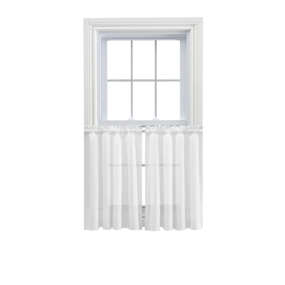 Ellis Curtain Shadow Stripe 1.5 Rod Pocket Tailo Tier Pair for Windows