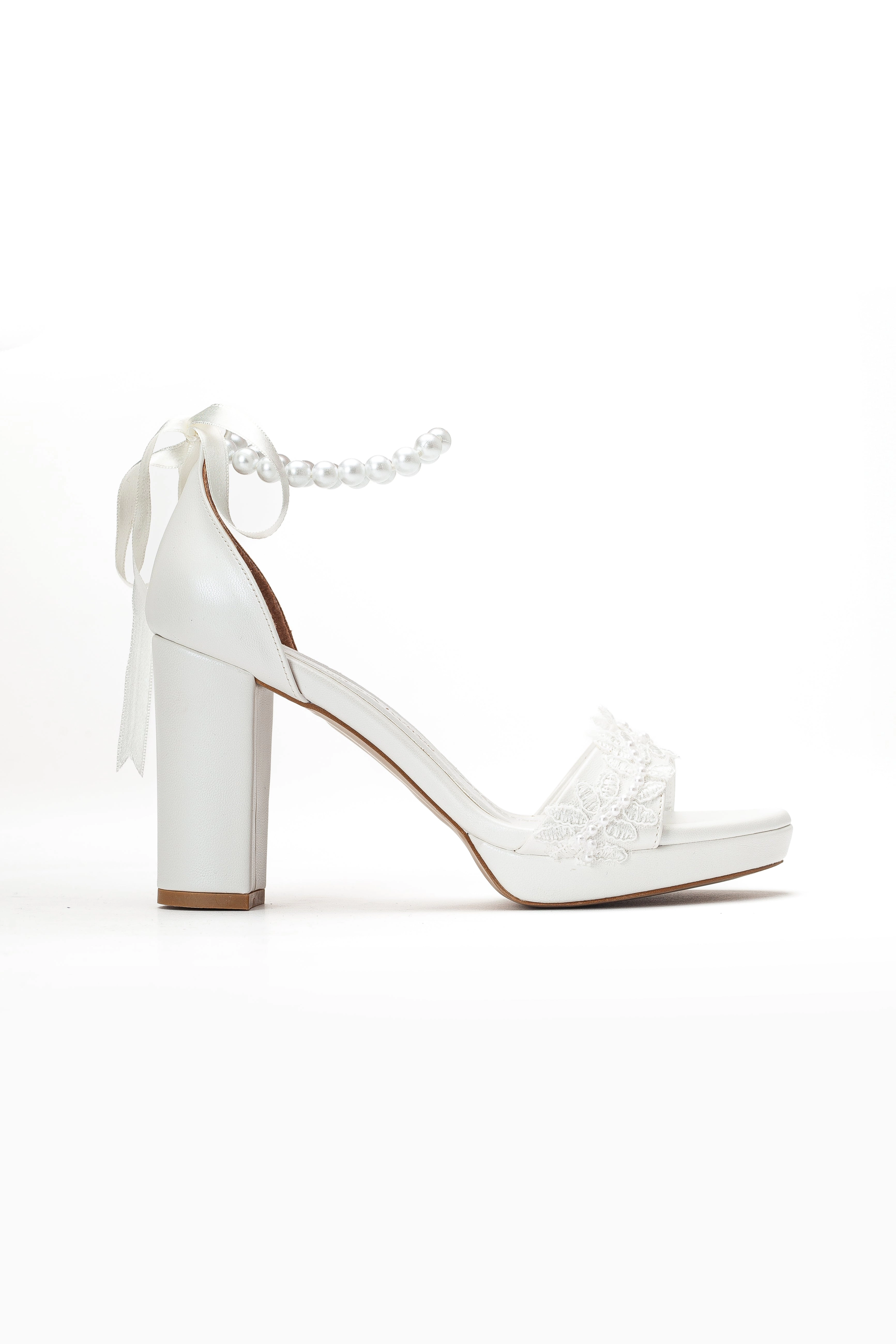 Forever & Always Womens Delphina Pearl Bridal Heel