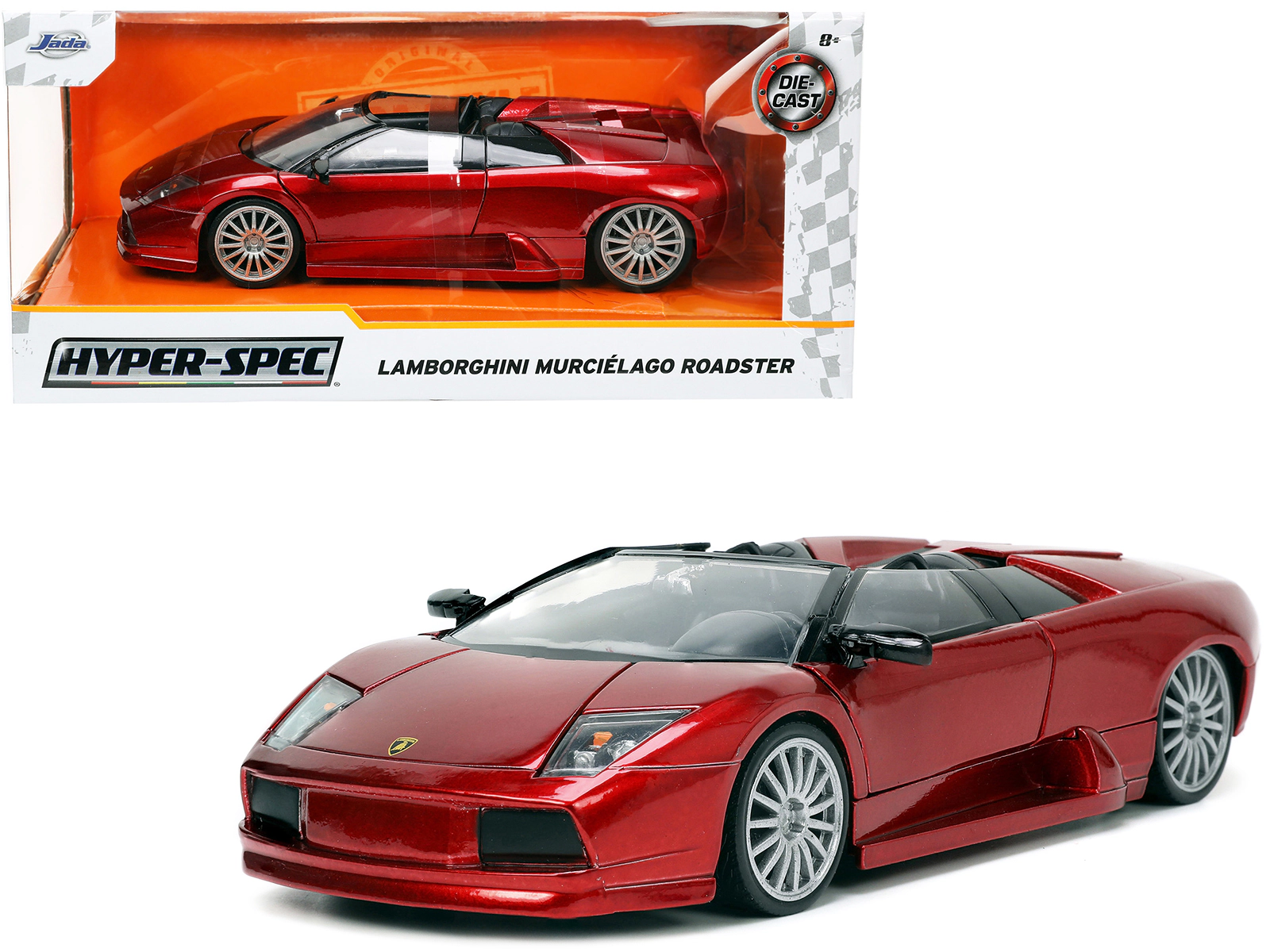 Jada Lamborghini Murcielago Roadster Red Metallic "Hyper-Spec" Series 1/24 Diecast Model Car by Jada