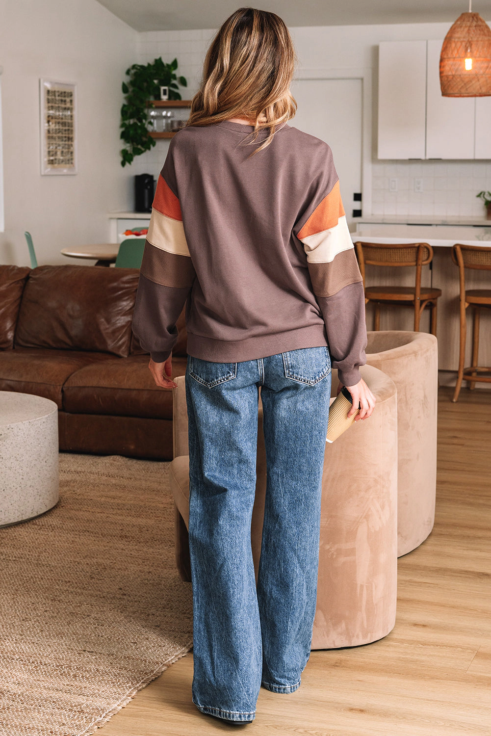 Threaded Pear Women's Piper Pullover Casual Sweatshirt