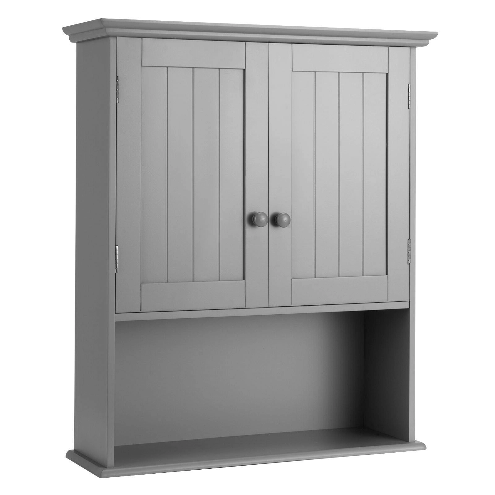 Slickblue Freestanding Bathroom Cabinet with MDF Storage Shelves