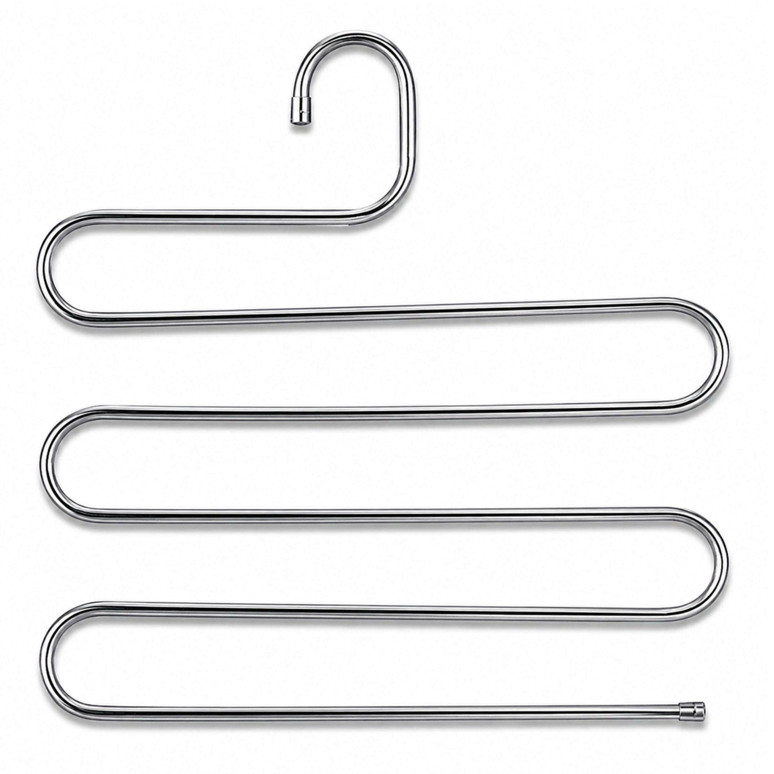 Home Collection 5 Layer S Shape Stainless Steel Trouser Hanger Space Saver