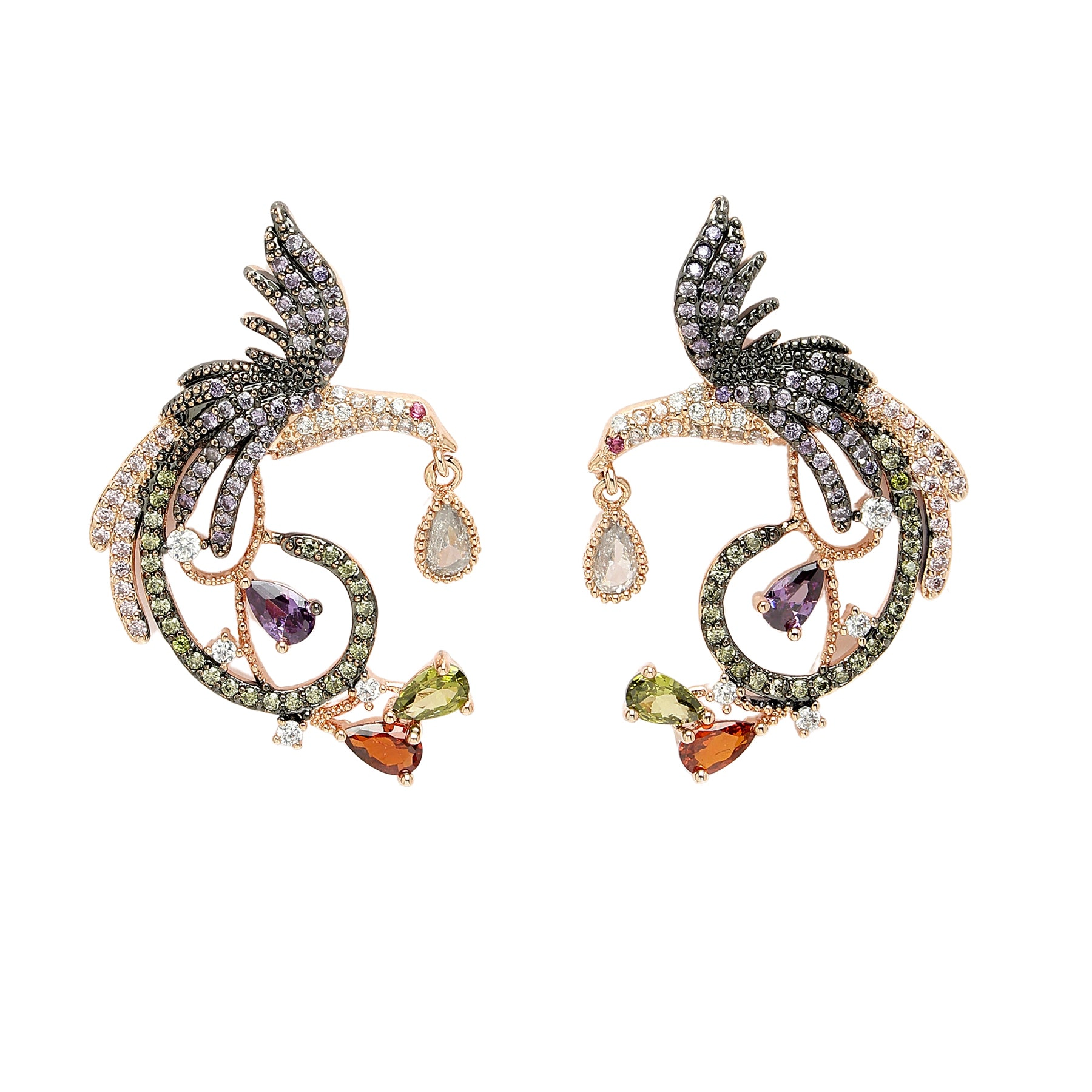 AGP PARIS Womens Diva Cubic Zirconia Modern Eagle Drop Earrings