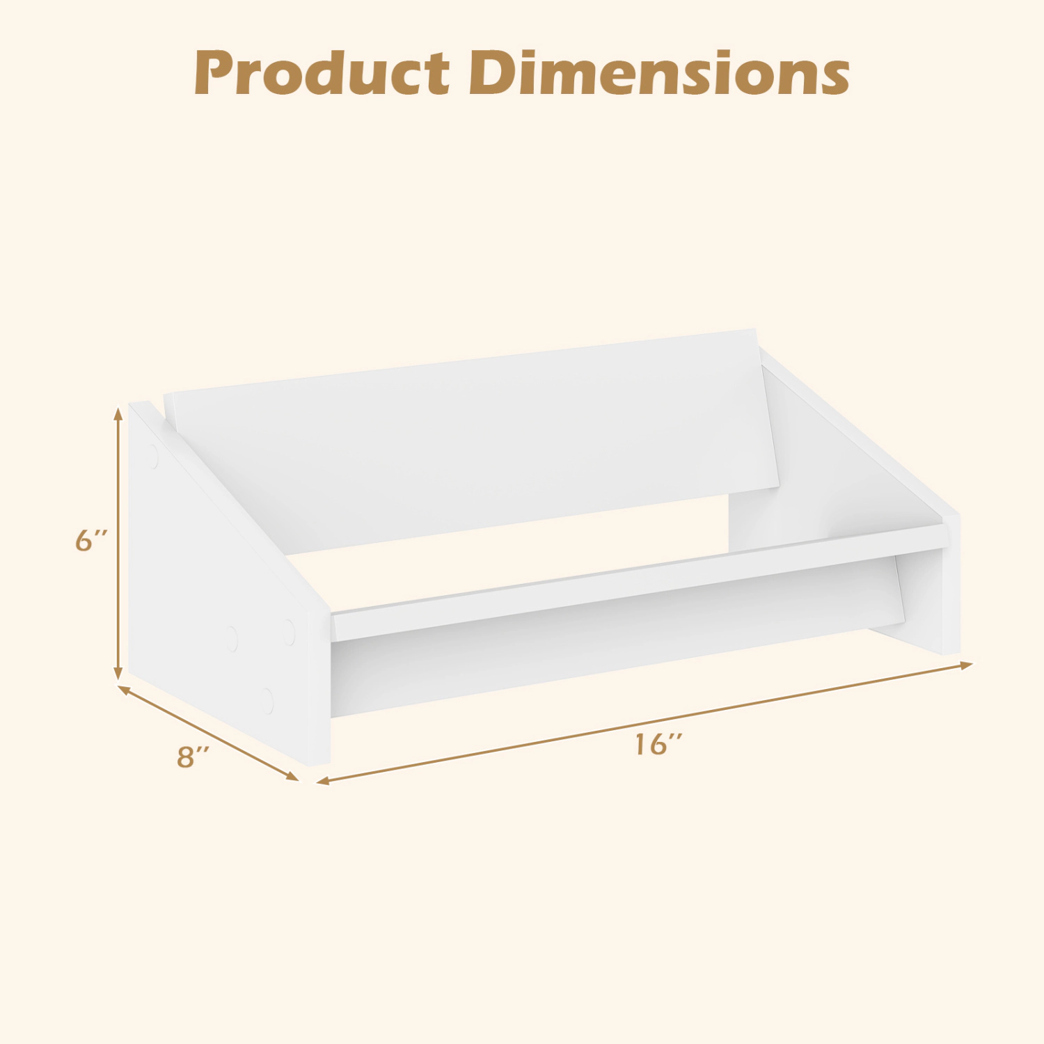 LJG Wooden Tilting Bookcase Small Desktop Bookshelf Organizer for Magazines