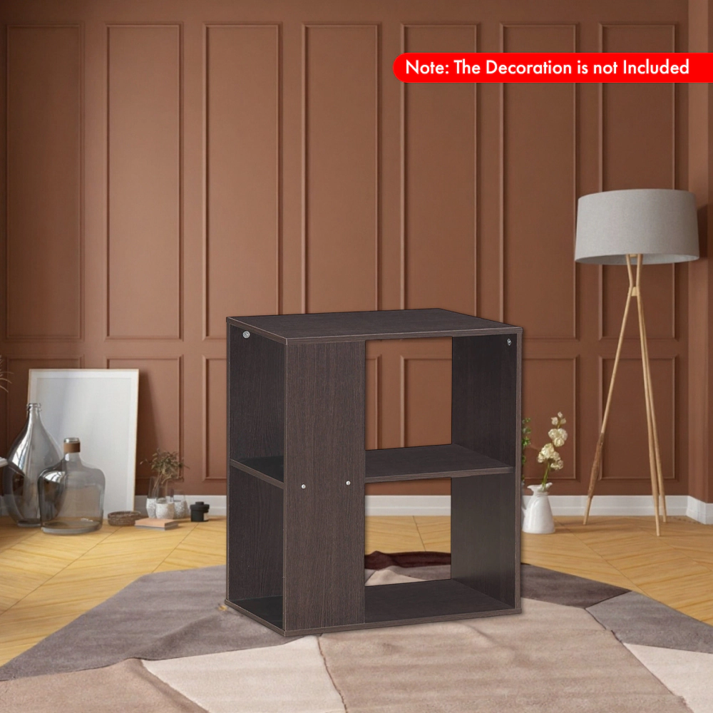 Hivvago Contemporary 3-Tier Accent Table with Storage and Leveling Feet