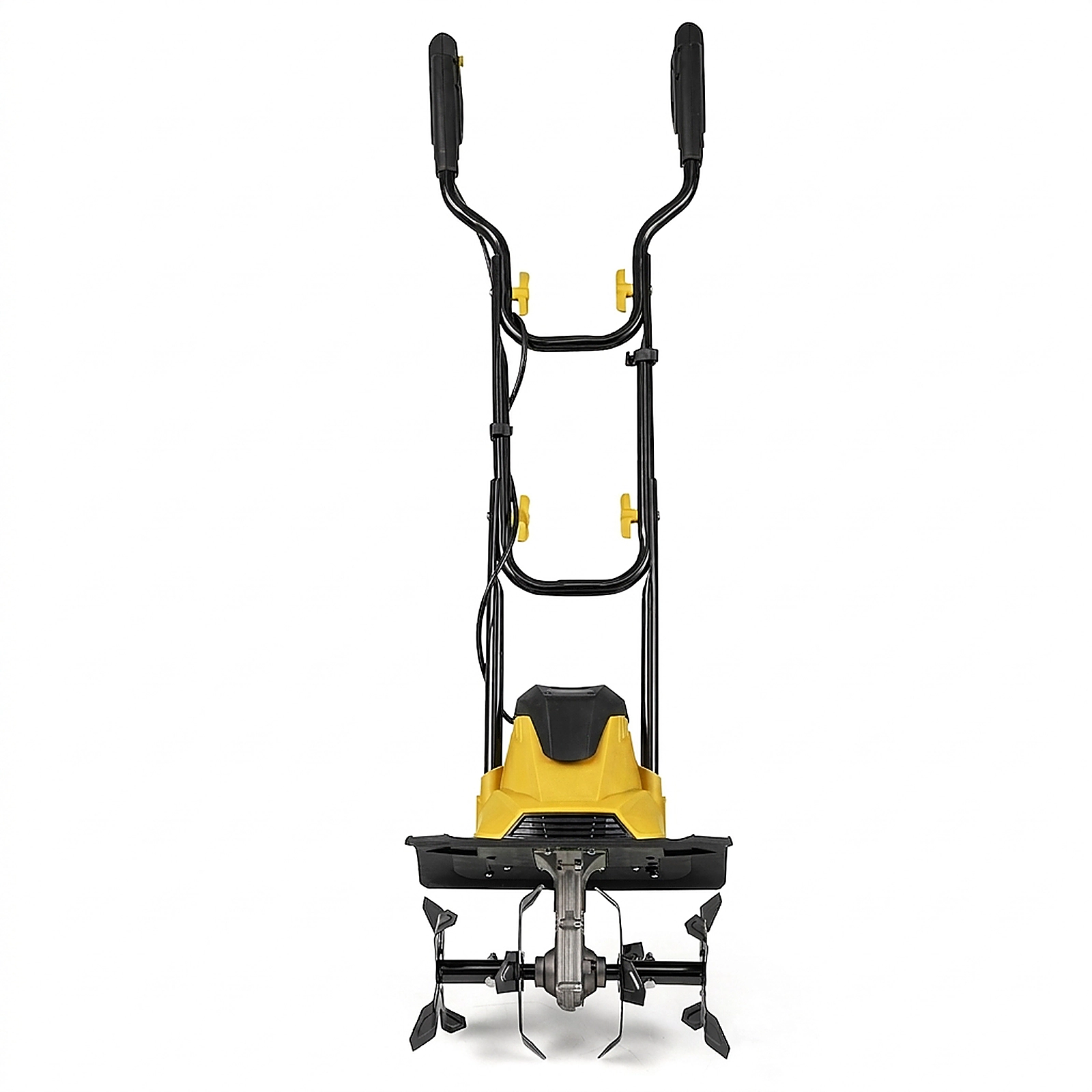 SUGIFT 10-Amp Corded Electric Tiller Cultivator with 14-in Working Width 9-in Depth and Safety Lock
