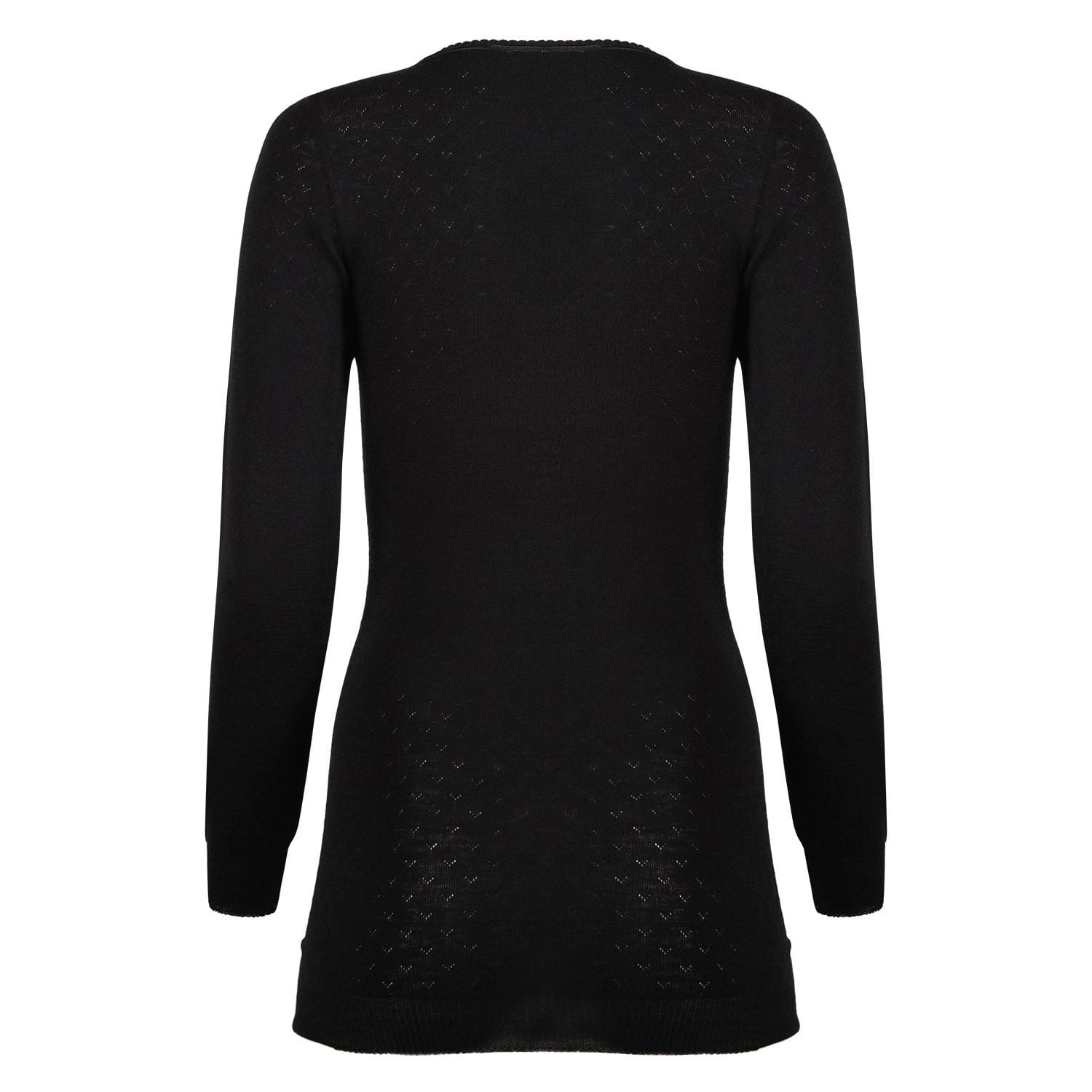 Memoi Women's 100% Merino Wool Long Sleeve Round Neck Top