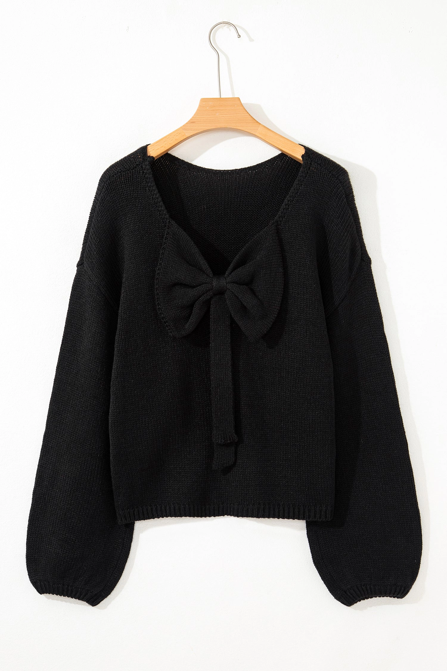 Threaded Pear Women's Faye Backless Bubble Sleeve Sweater