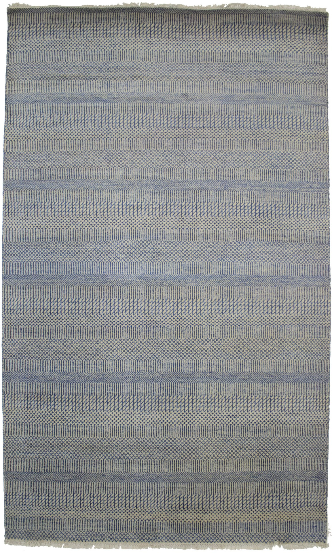 Magic Rugs Blue & Ivory Grass Design 5X8'5 Modern Oriental Rug
