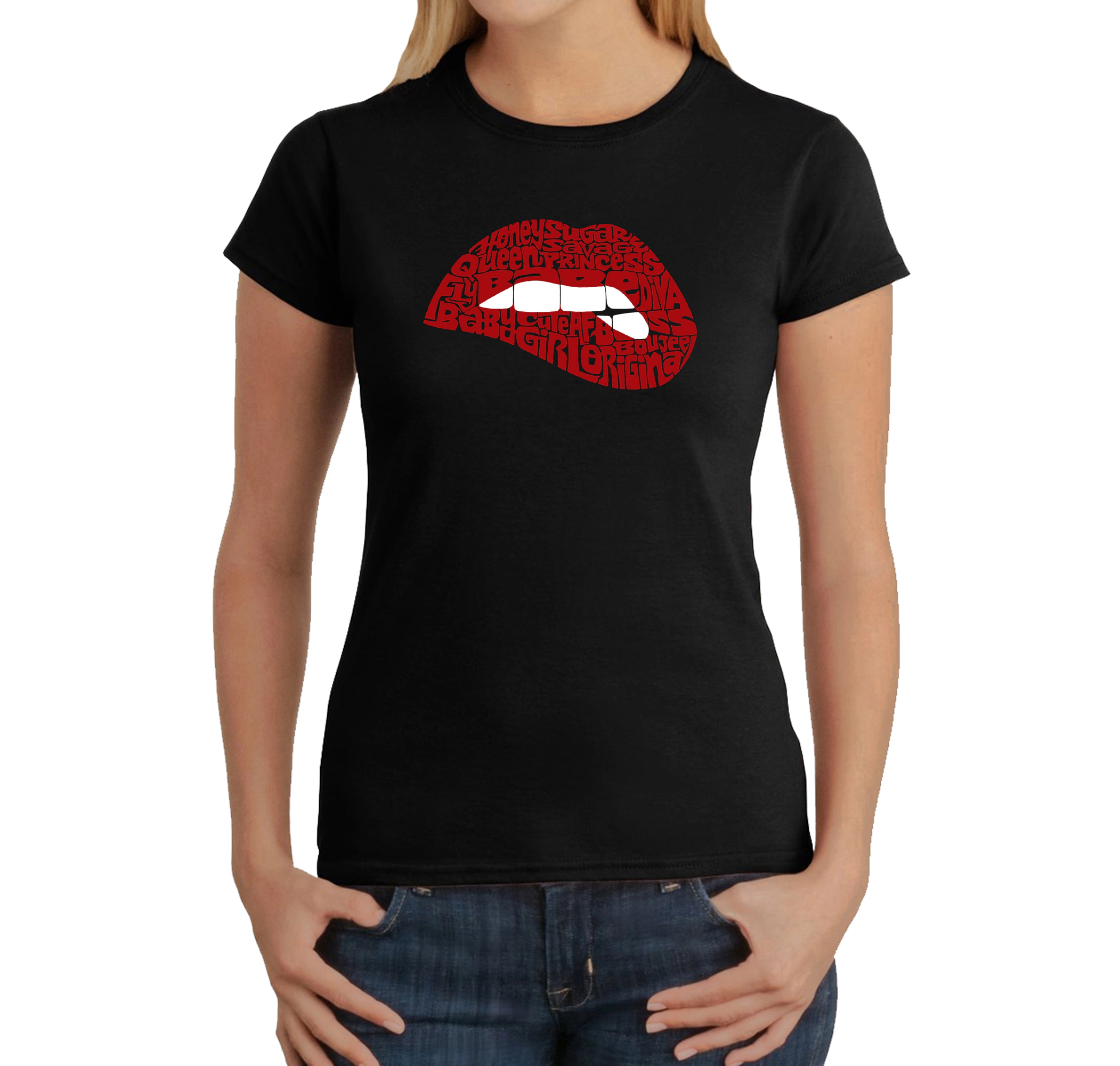 LA Pop Art Women's Word T-Shirt - Savage Lips