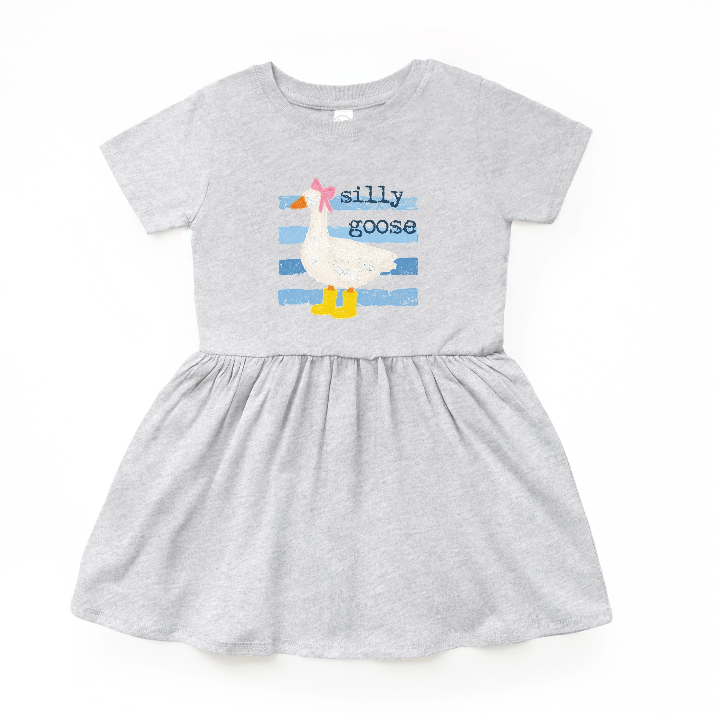 The Juniper Shop - Infant Girl's Dress Silly Goose Blue Stripes