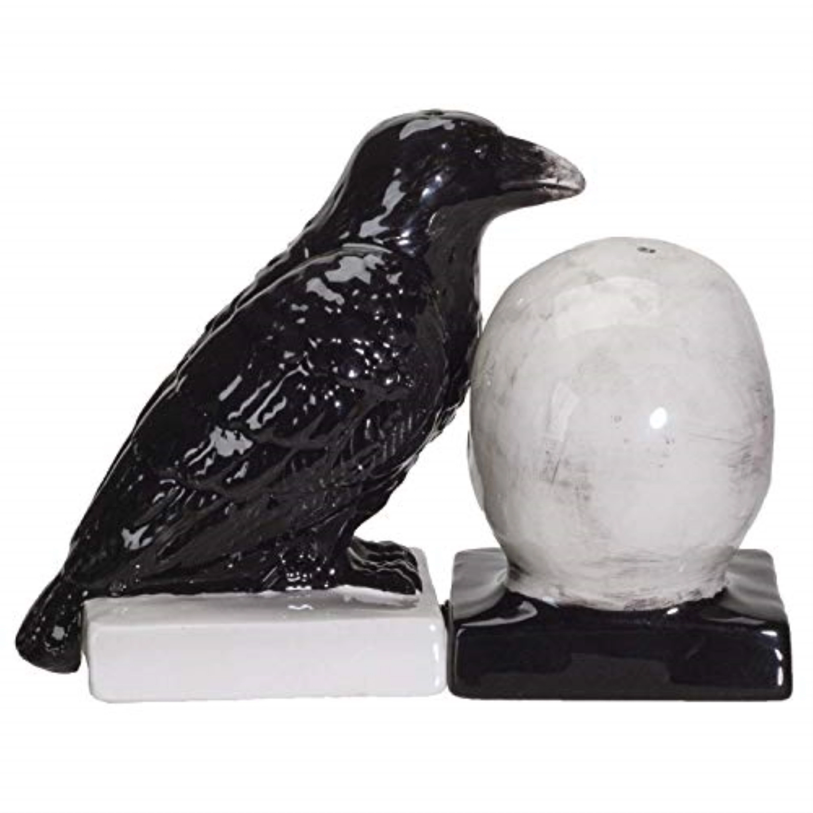 Pacific Giftware Quoth The Raven Halloween Ceramic Salt and Pepper Shakers Set