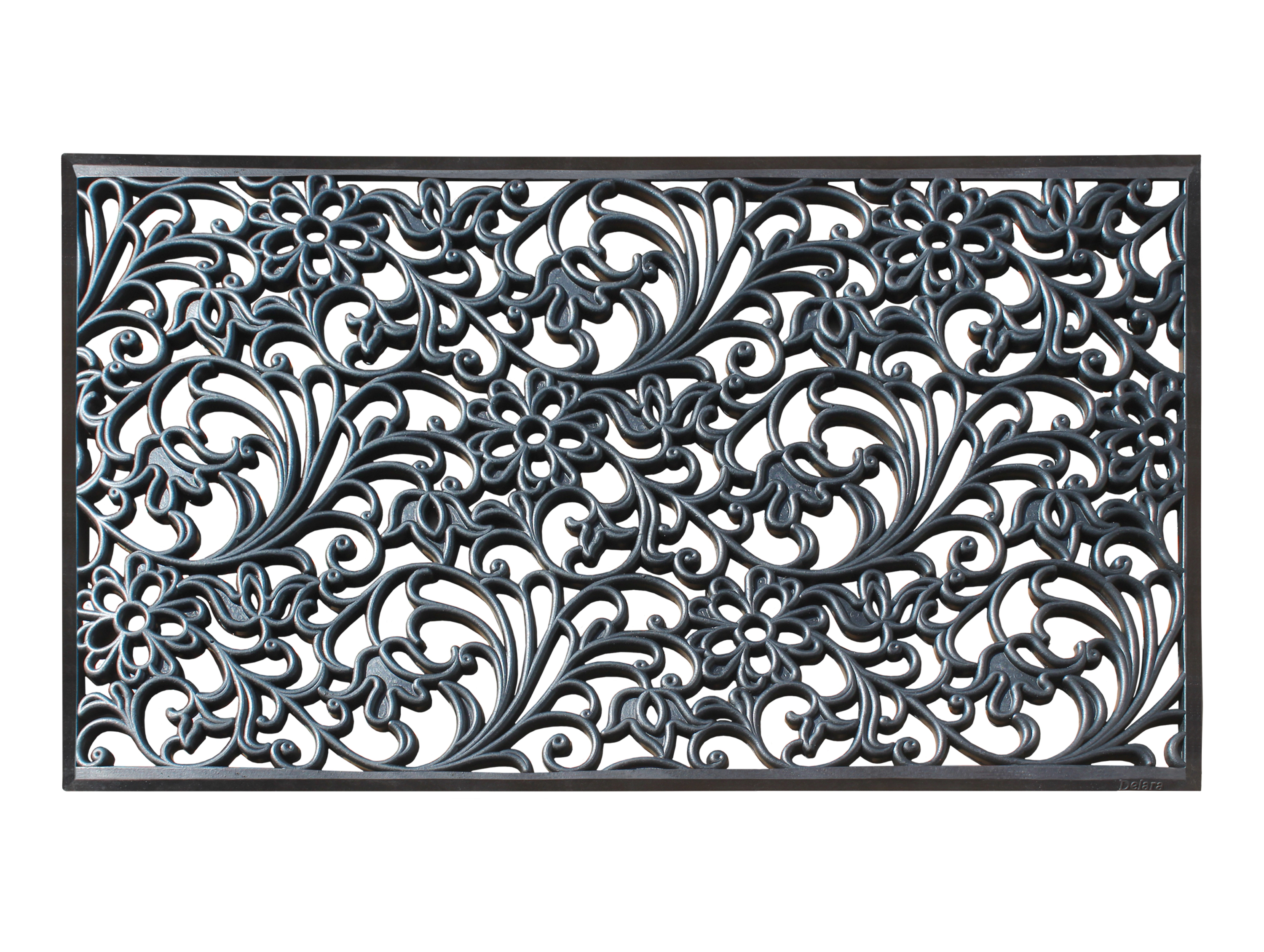 A1 Home Collections 20 lb Heavy Duty Rubber Doormat Non-Slip Drainage Front Door Mat 30 x 48 In