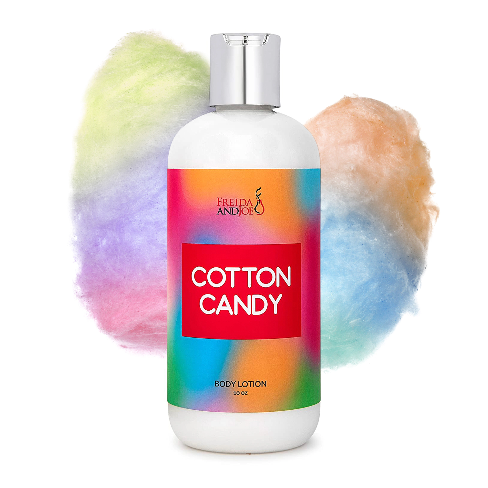 Freida and Joe Womens Cotton candy Fragrance Deep Moisturizing Body Lotion in 10oz Bottle