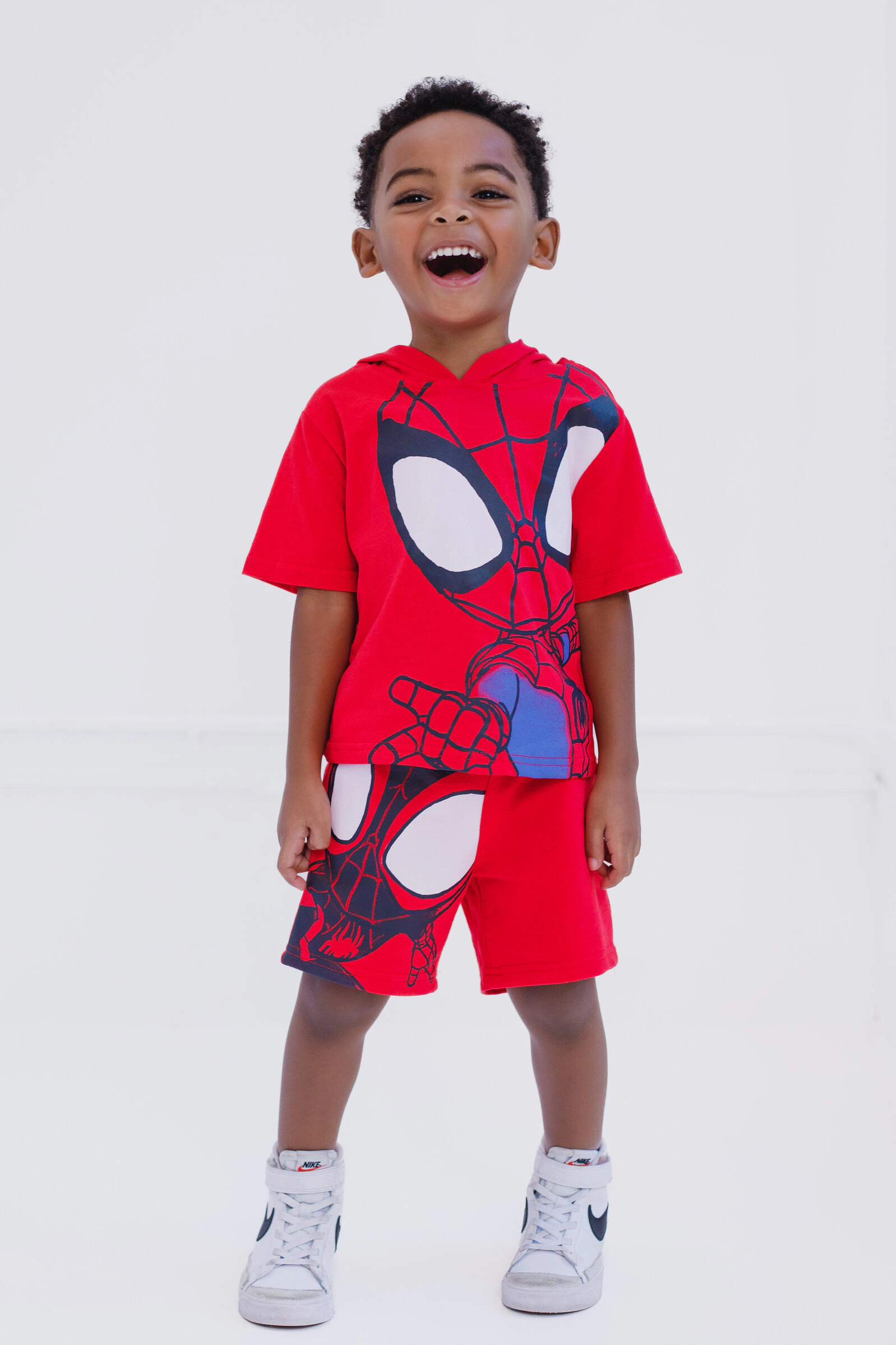 Marvel Spidey and His Amazing Friends Boys' Hooded T-Shirt Shorts Set