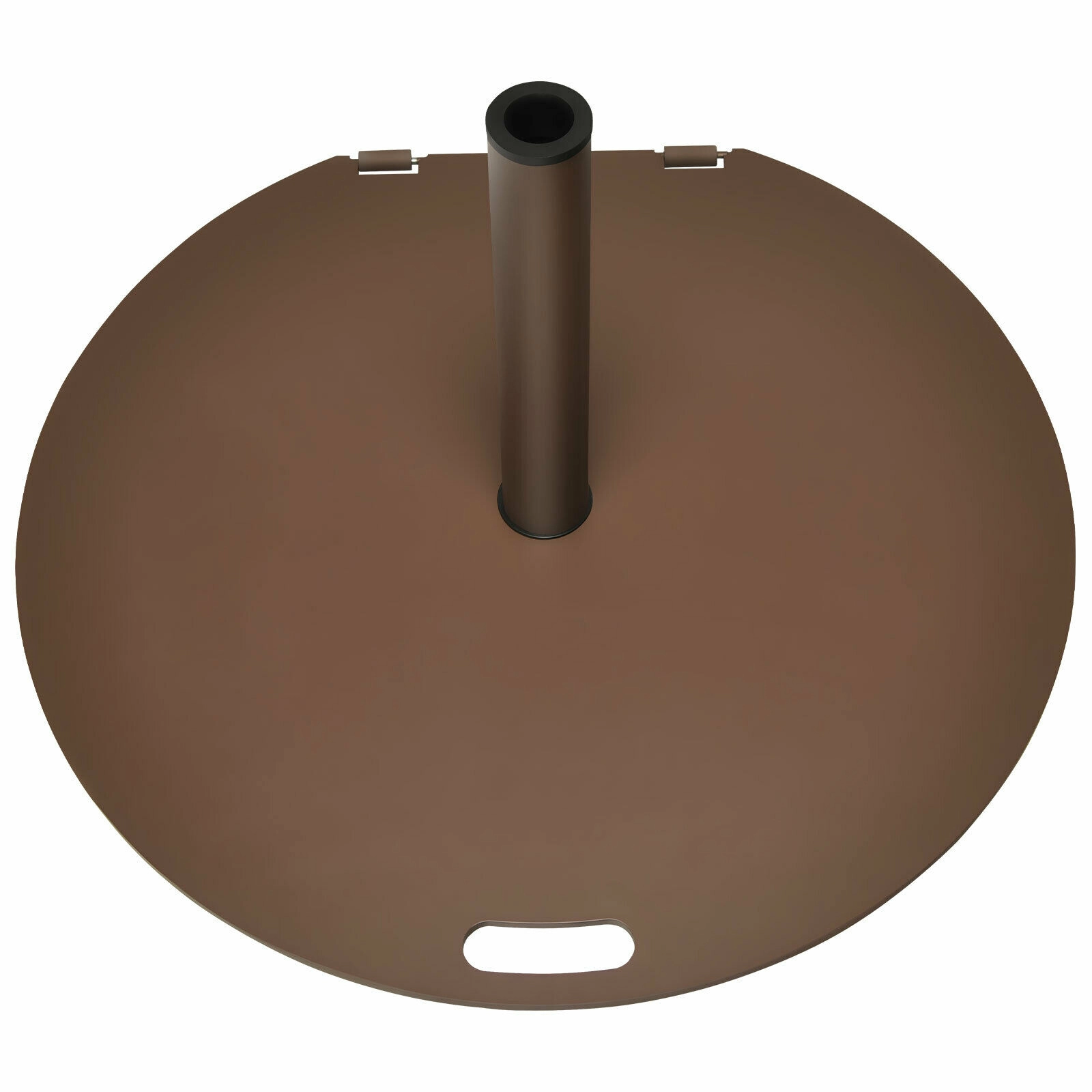 Slickblue Round 50 lb Steel Patio Umbrella Base with 3 Pole Adapters and Wheels