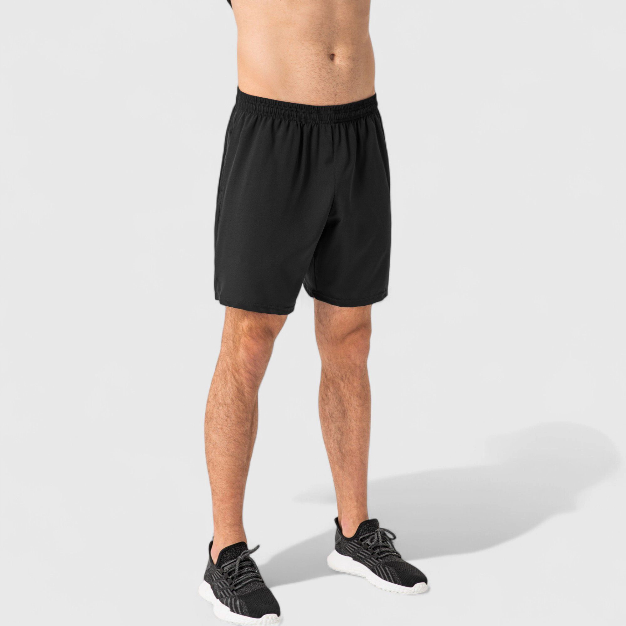 Anna-Kaci Men's Elastic Waist Athletic Shorts with Above-Knee Length and Relaxed Fit Design