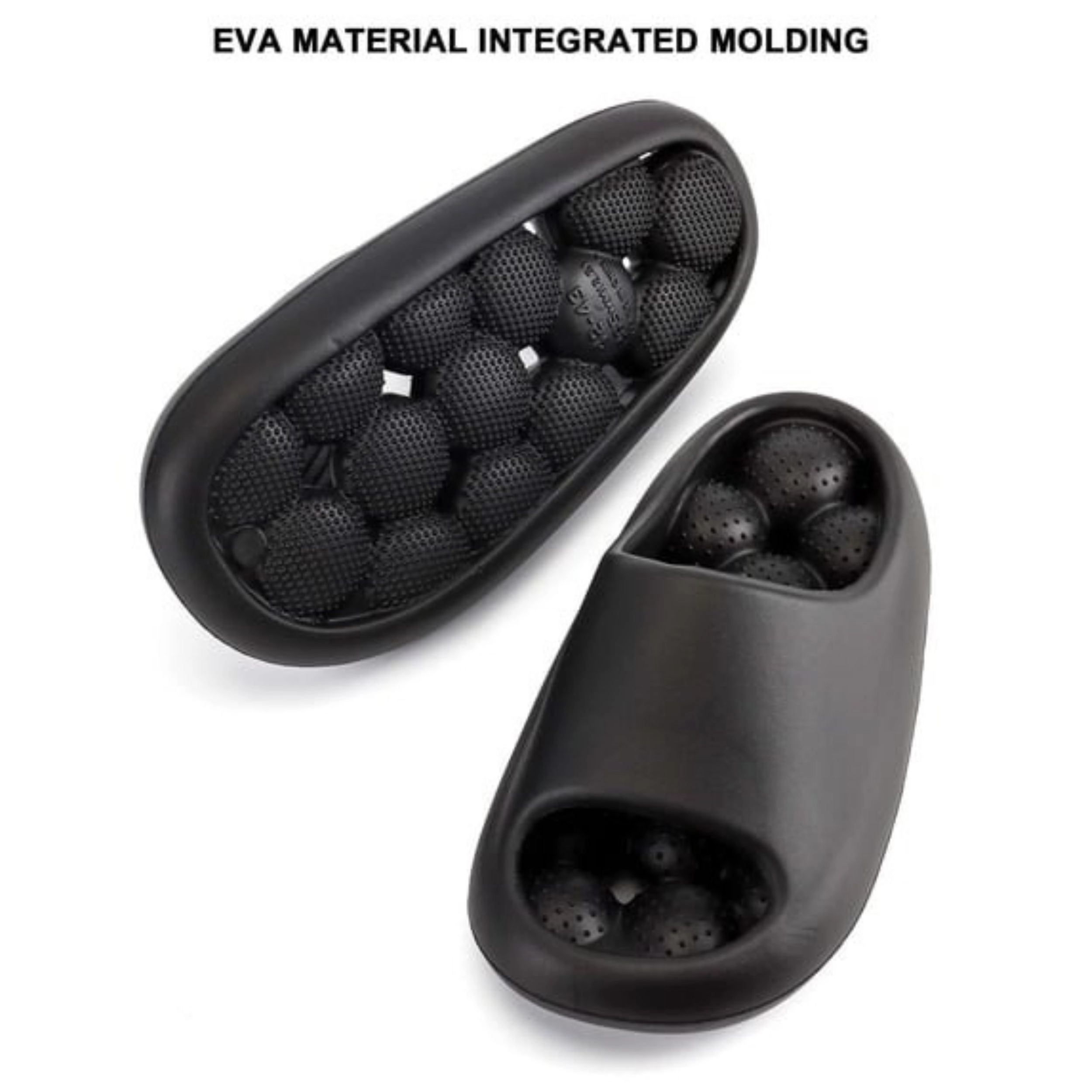 Home Collection Unisex Non Slip EVA Cloud Slide Shower Slippers with Drain Holes