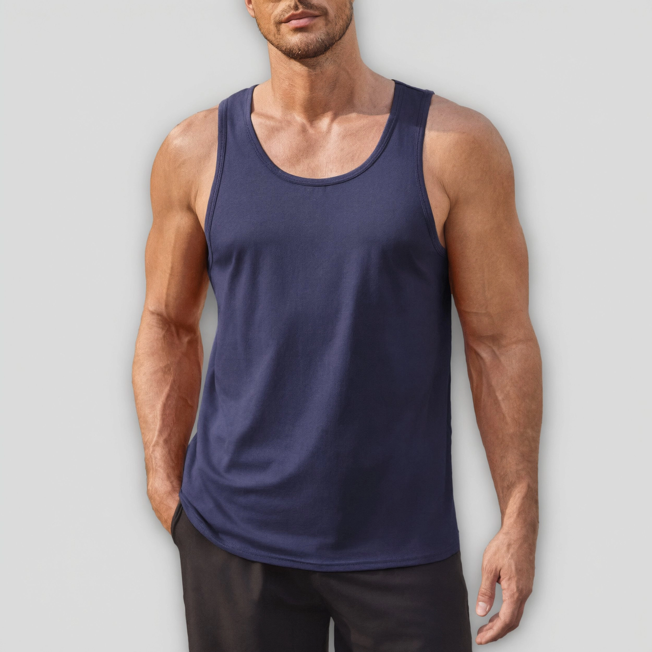 COOFANDY Men's Regular Fit Scoop Neck Sleeveless Gym Training Tank Top