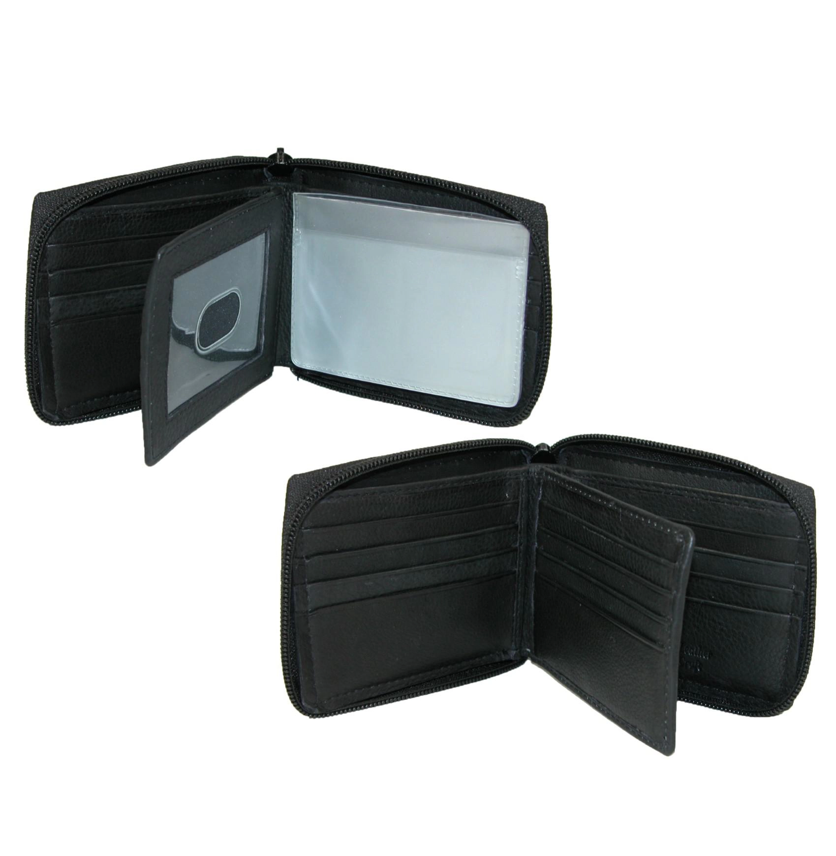 Paul & Taylor Men's Leather Zippered Bifold Wallet