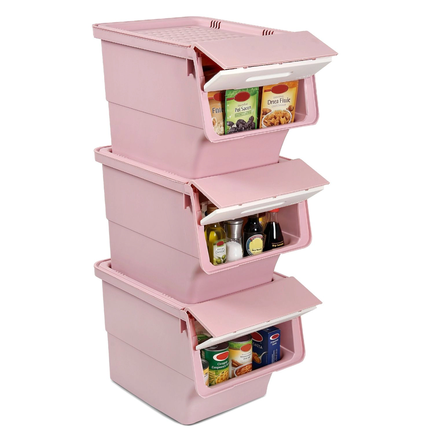 SlickBlue 3-Piece Rolling Plastic Storage Box Organizer Set