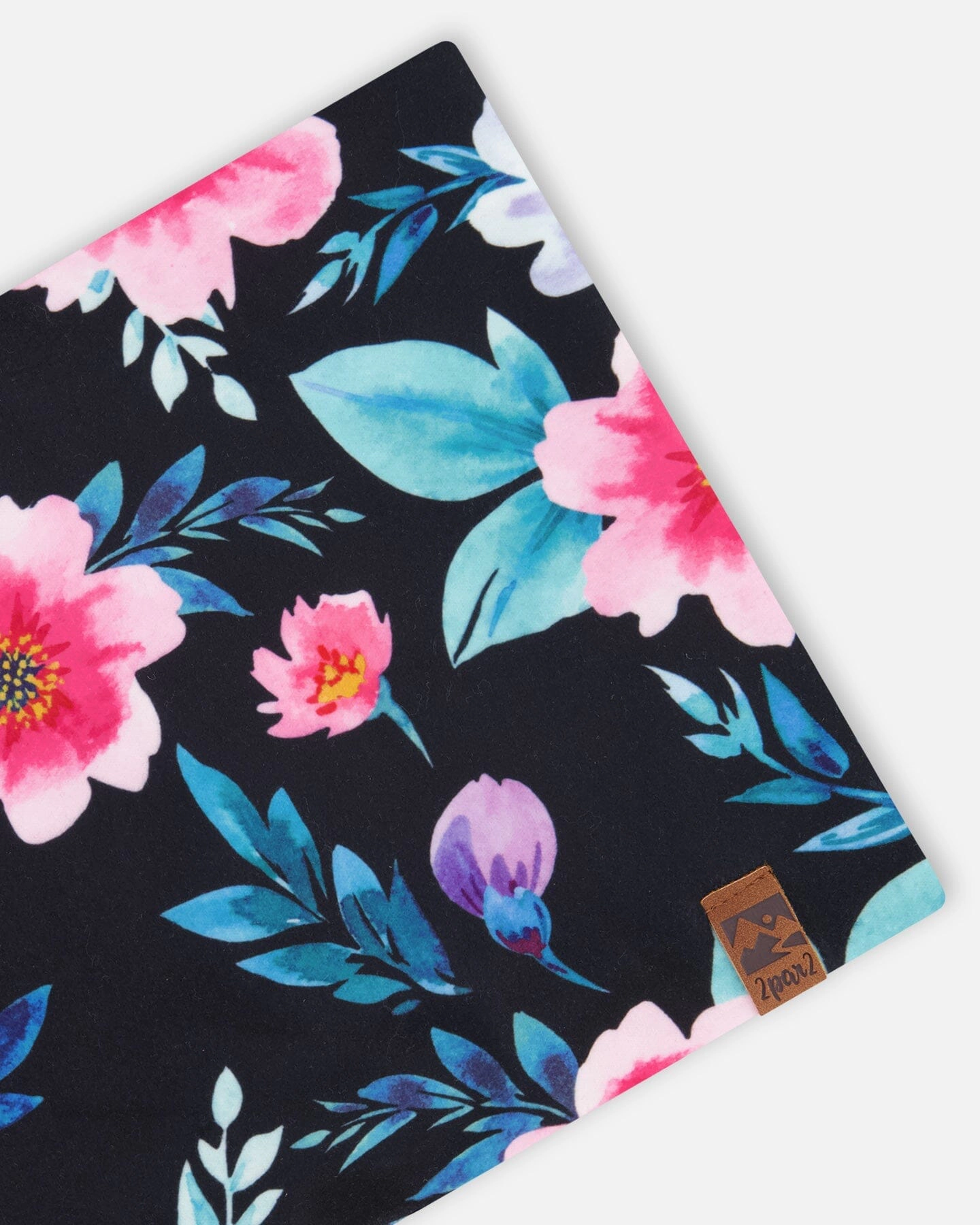 Deux par Deux Girls Stretch Jersey Neck Tube Printed Flowers - 2-6 Years