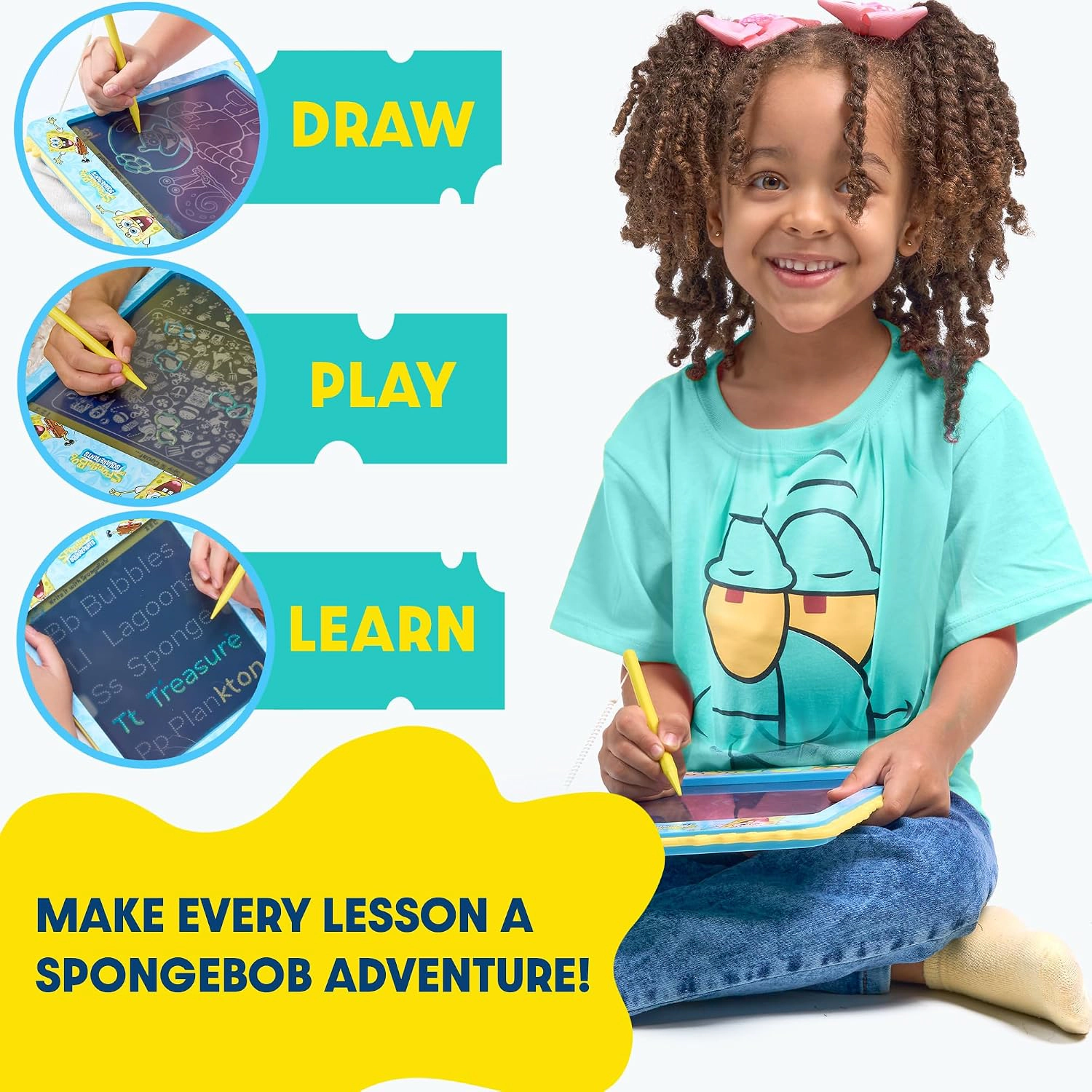 SpongeBob SquarePants Kids LCD Doodle & Drawing Tablet - Lagoon Blue