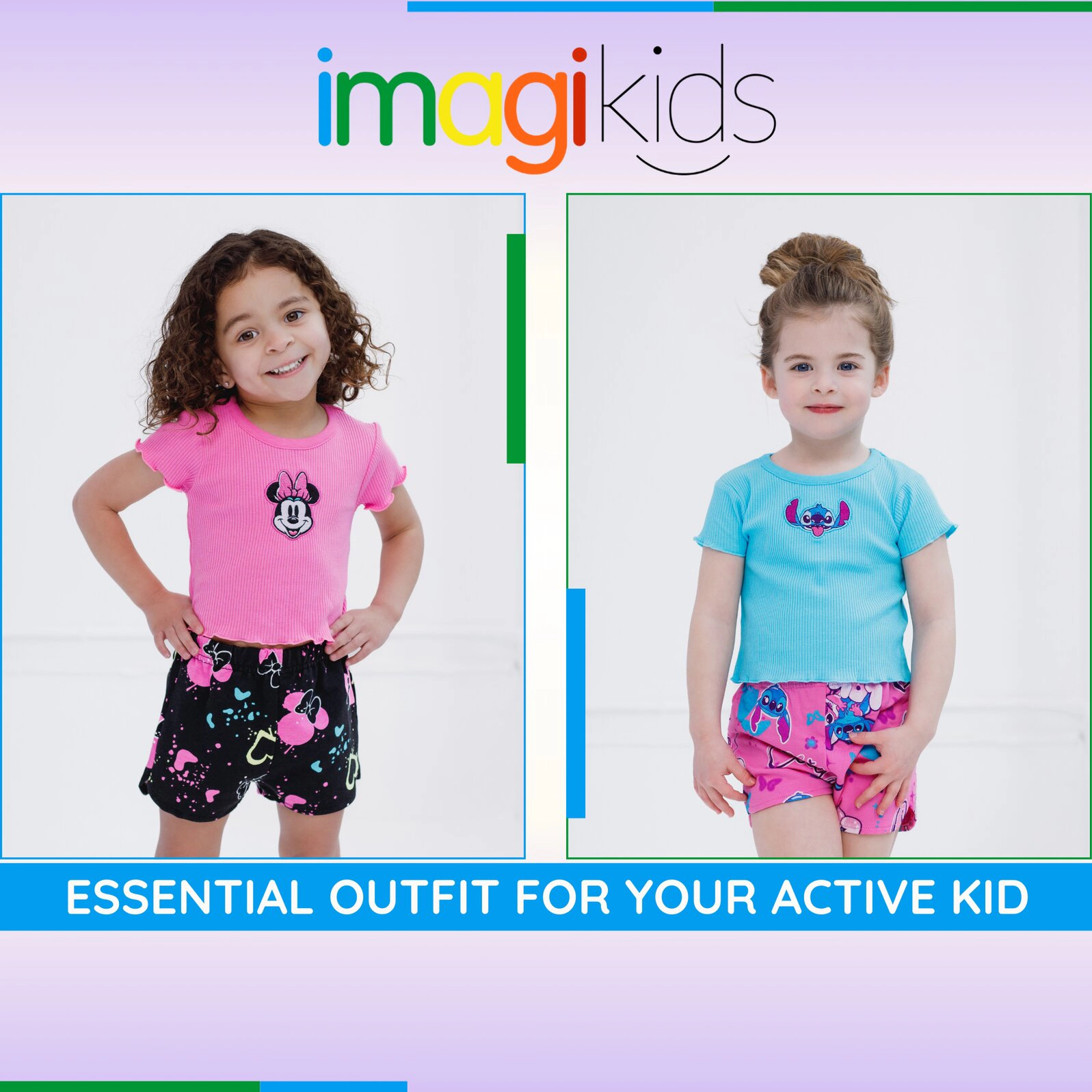 Disney Girls' 2-Piece T-Shirt and Shorts Set