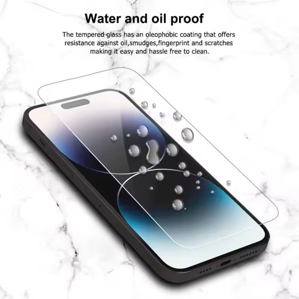 Qixxronics Tempered Glass Screen Protector for iPhone Pro (3-Pack) Glass Film Protector
