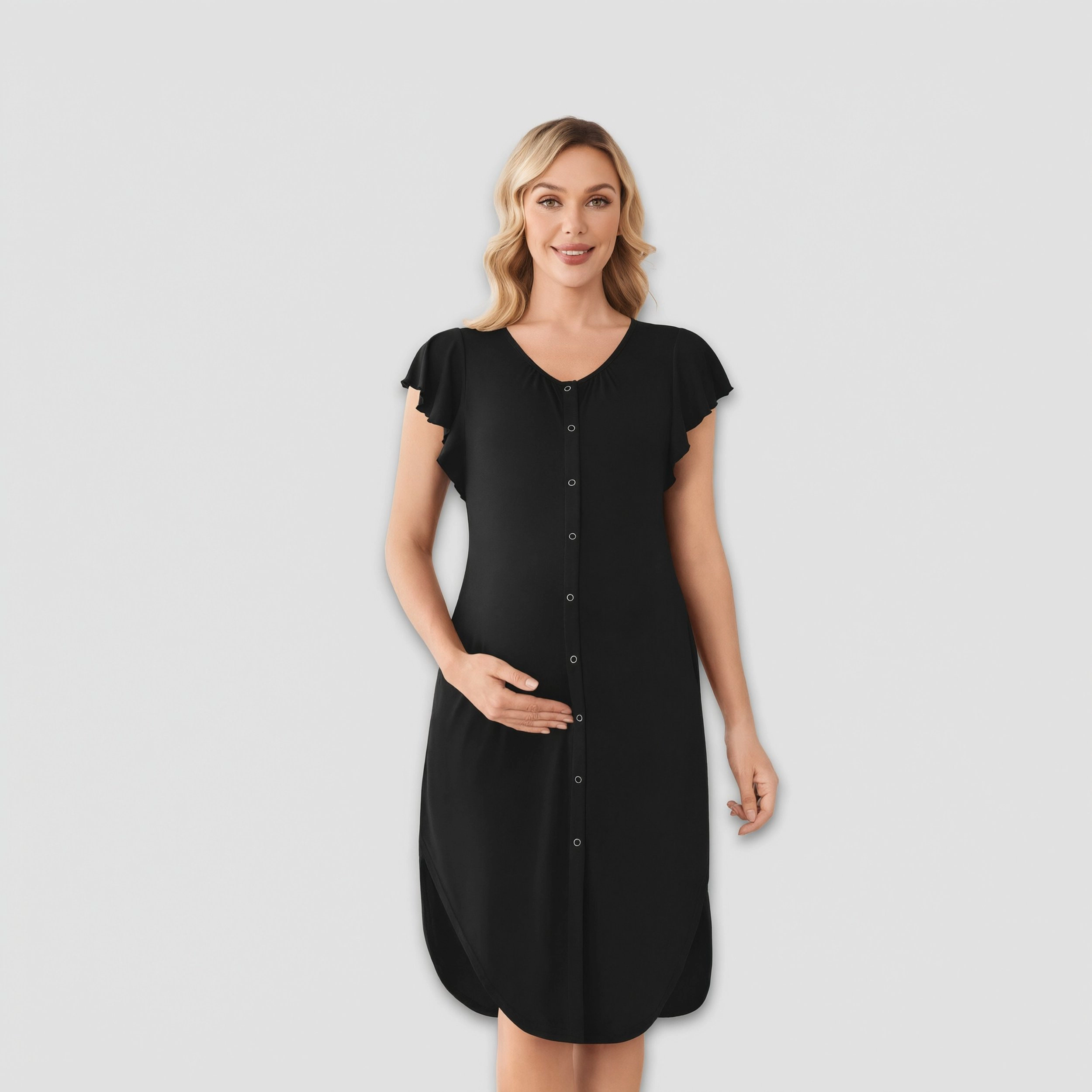 Ekouaer Labor and Delivery Gown Nursing Hospital Breastfeeding Maternity Flying Nightgown