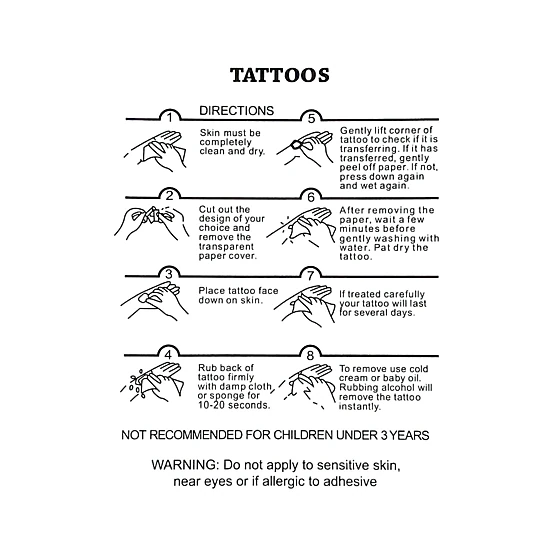 Wrapables Celebrity Inspired Temporary Tattoos in Metallic Gold Silver and Black, Chains and Charms, Large