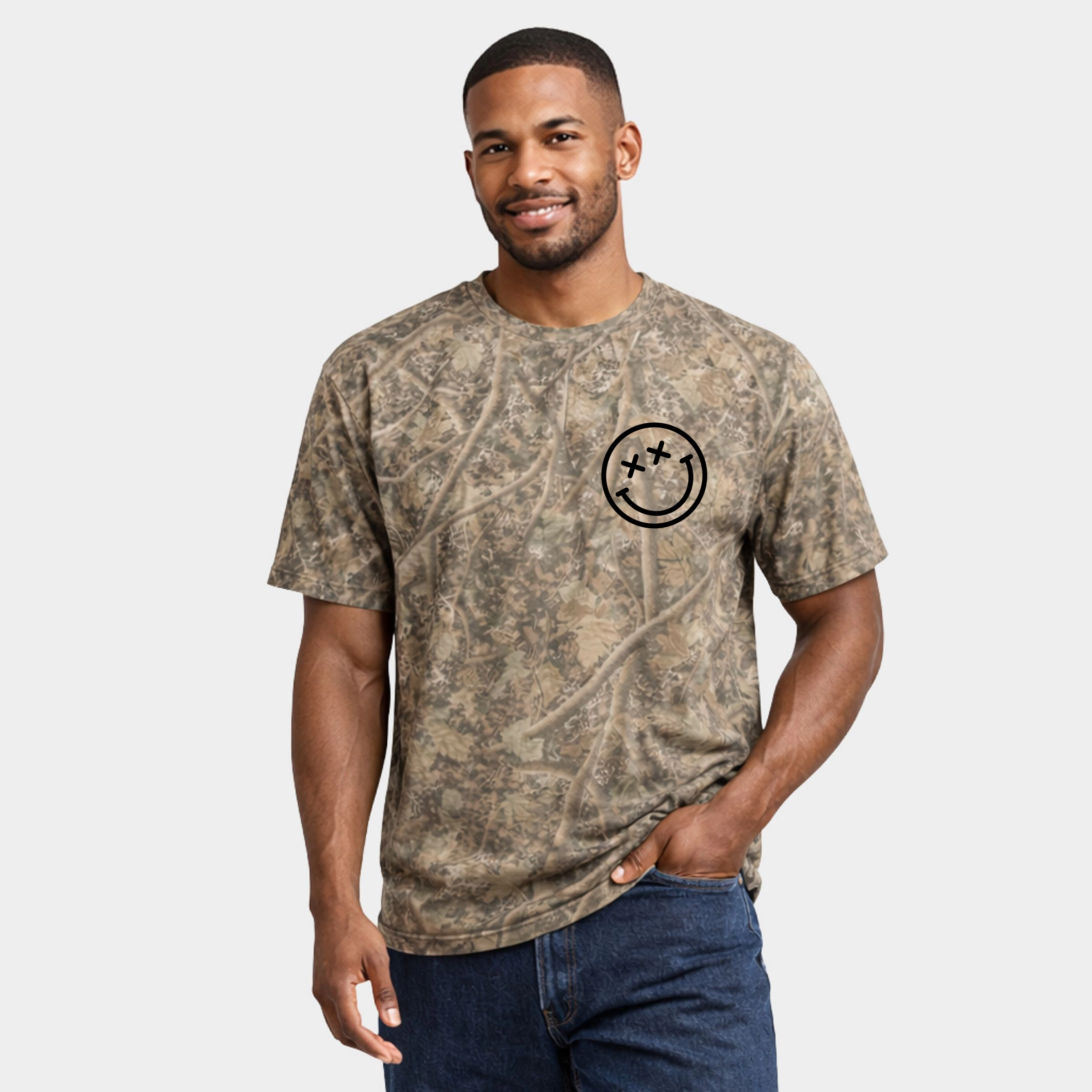Simply Sage Market - Men's Heavyweight Camo Tee S.W.Smiley Certified Menace