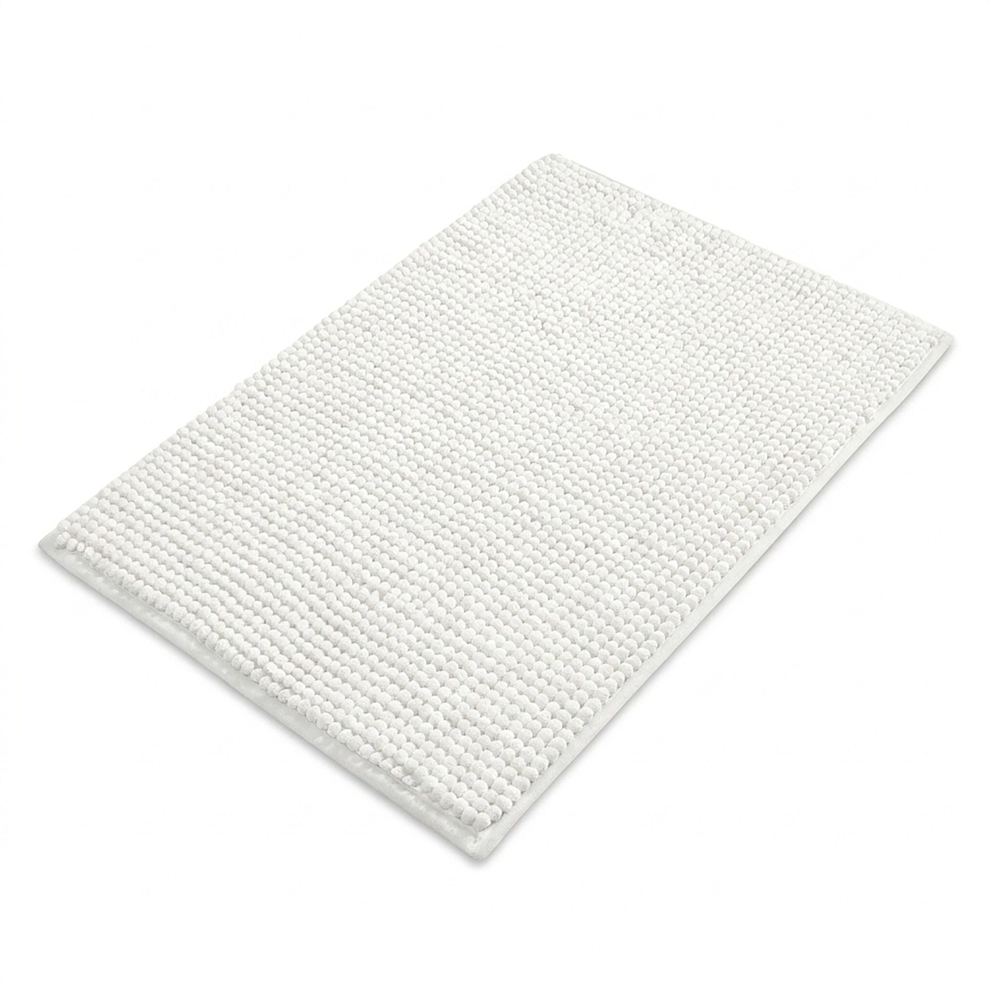Alilang Unisex Chenille Bath Mat with Plush Pebble Texture and Non Slip Backing