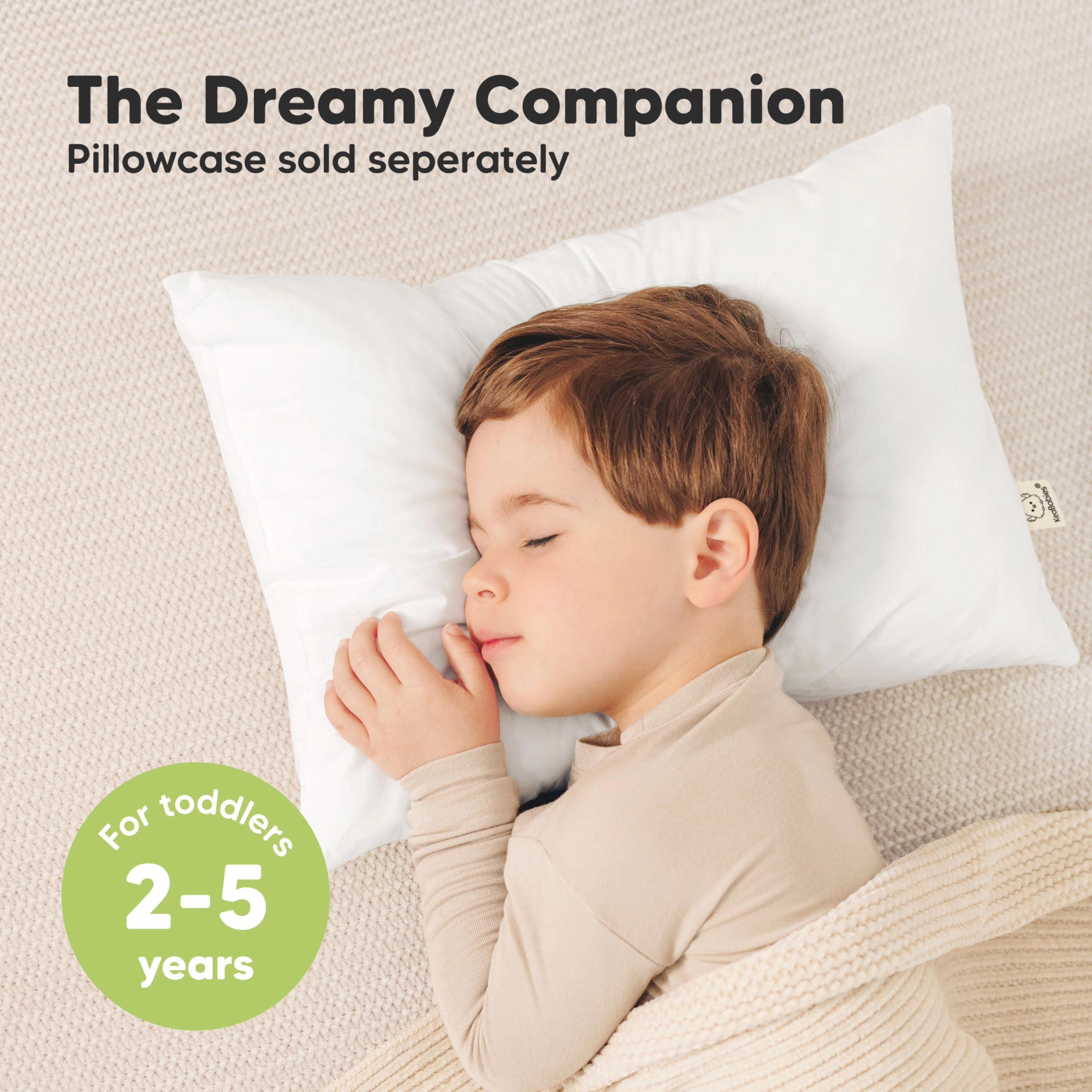 KeaBabies 2-Pack Jumbo Toddler Pillows Without Pillowcase