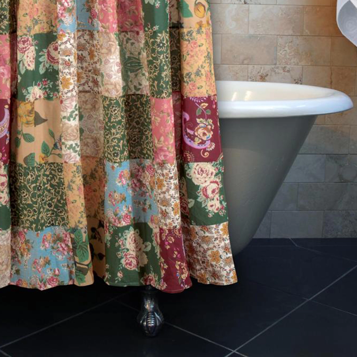 Greenland Home Fashion Antique Chic Bath Shower Curtain - Multi 72x72"