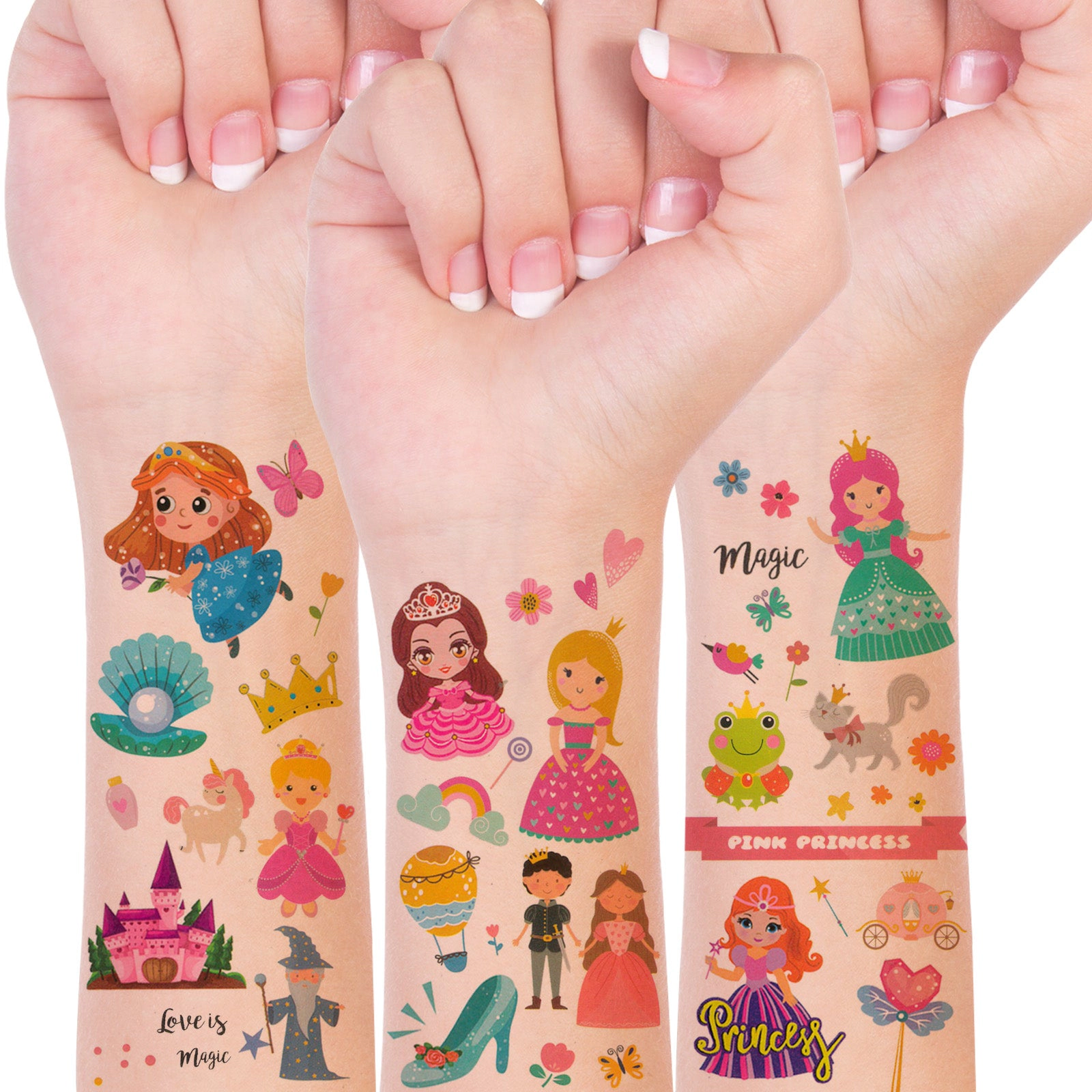 Wrapables Waterproof Temporary Tattoos for Children, 20 Sheets