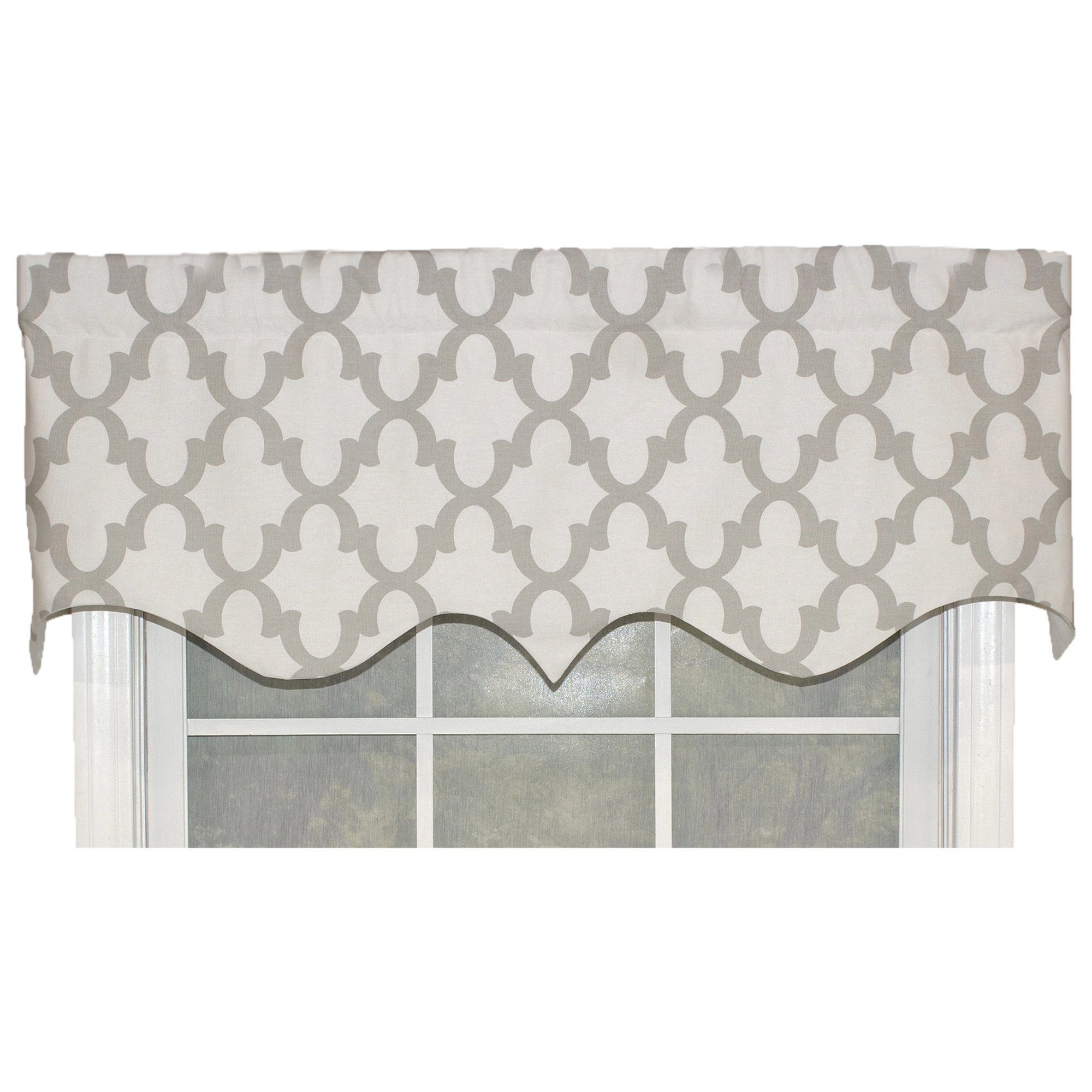 Ogee Style All Season Regal 3" Rod Pocket Valance 50" x 17" Gray by RLF Home